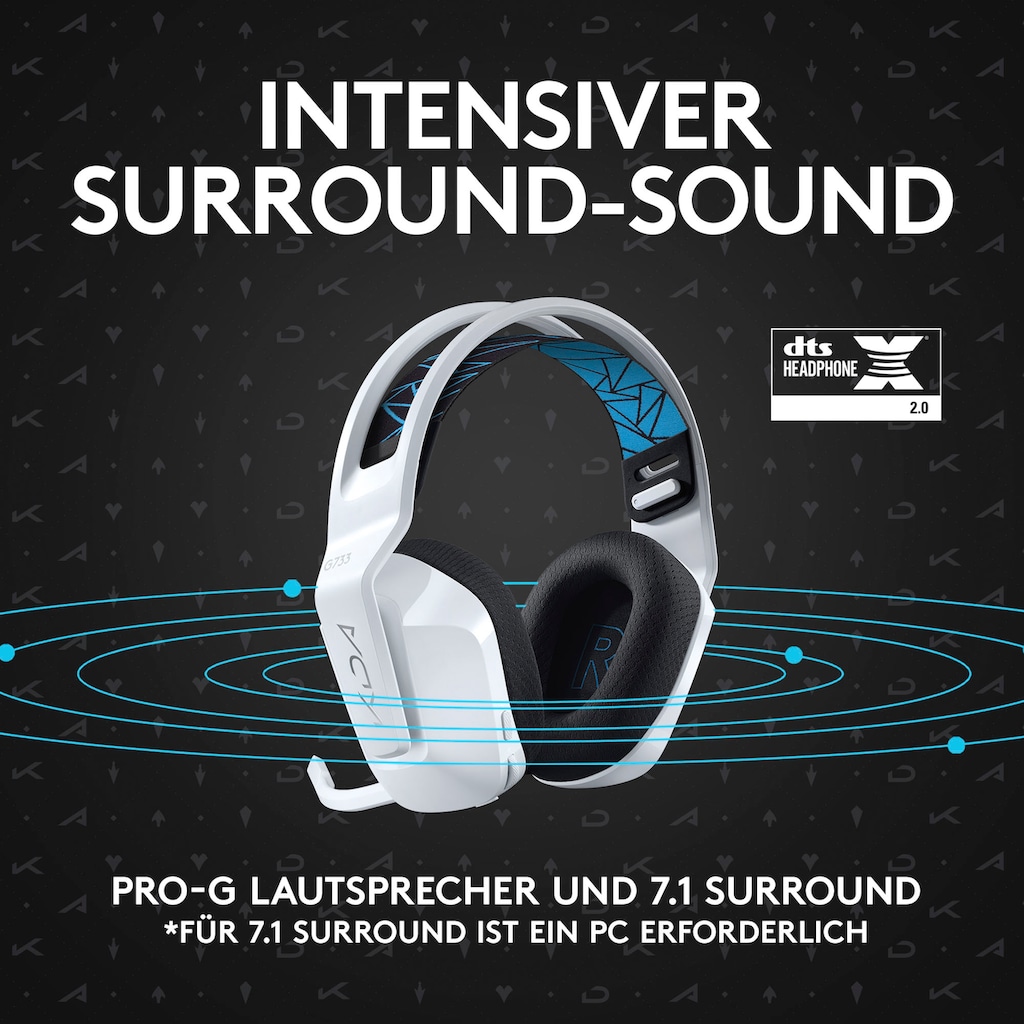 Logitech G Gaming-Headset »G733 K/DA«, Mikrofon abnehmbar