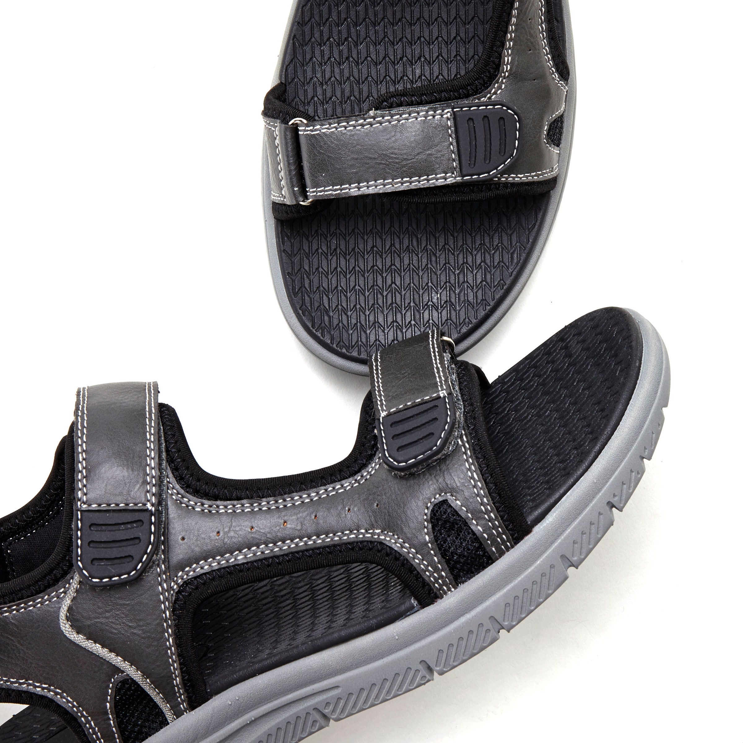 AUTHENTIC LE JOGGER Trekkingsandale »Sommerschuh«, Sandale, Freizeitschuh, Herrensandale mit Klettverschlüssen VEGAN