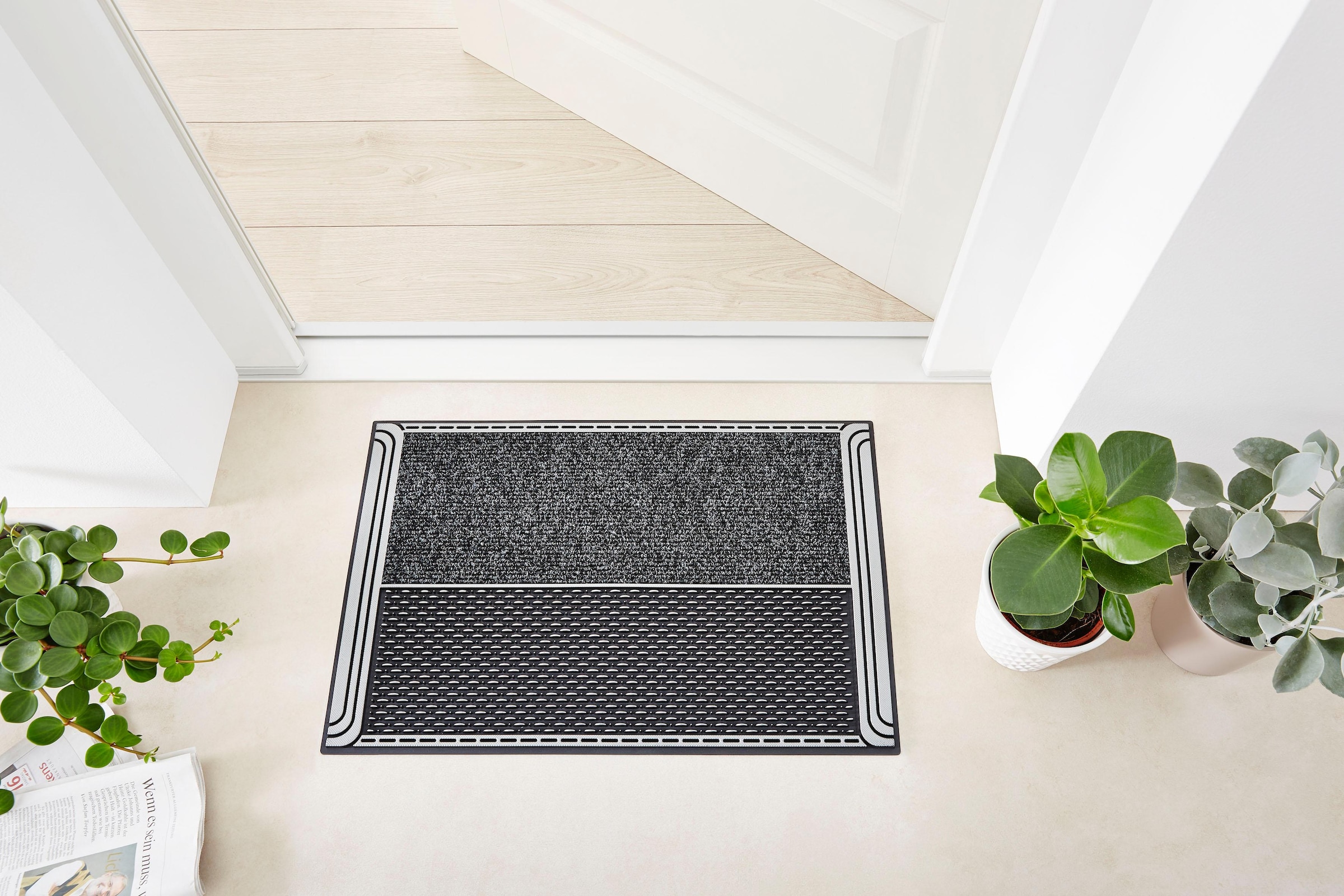 Home2Fashion Fußmatte »DC Clean Horizon«, rechteckig, 8 mm Höhe, Schmutzfangmatte, robust & strapazierfähig, In- und Outdoor geeignet