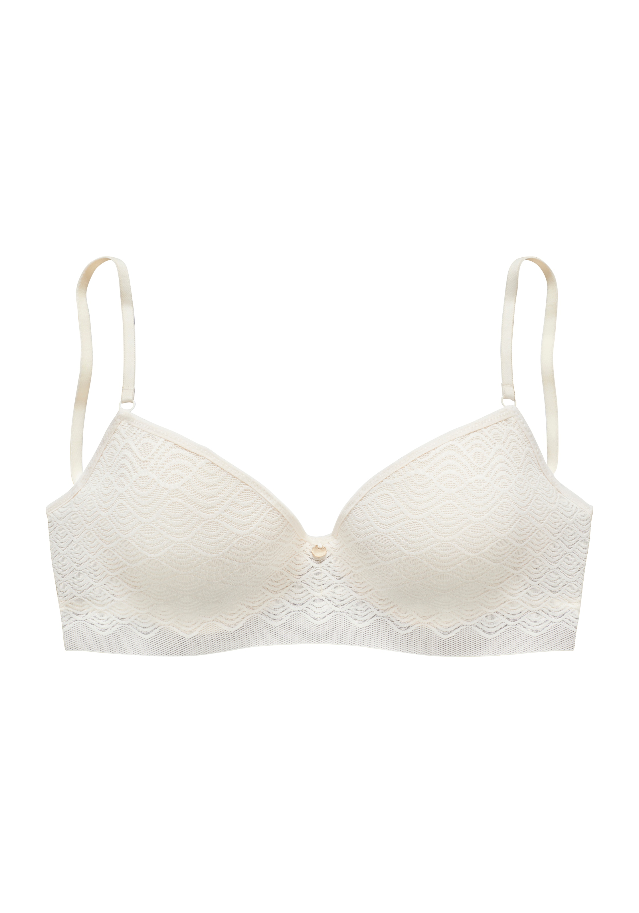 LASCANA Push-up-BH, mit Bügel in Bandeau-Form aus Spitze mit extraflachen Kanten, Dessous