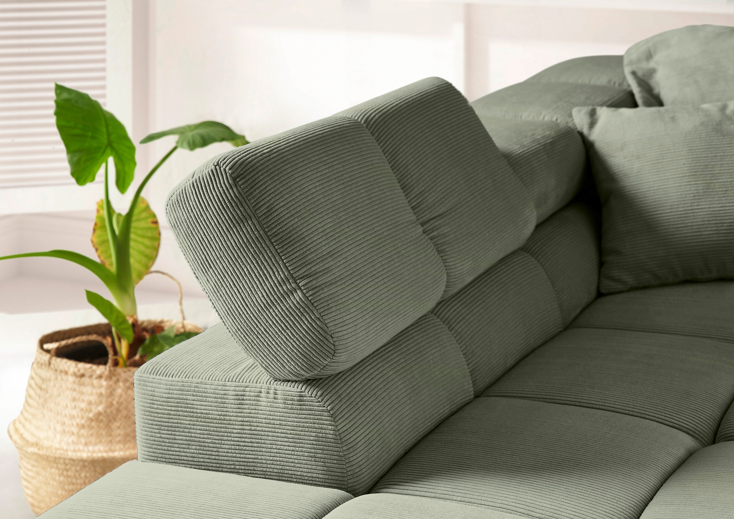 INOSIGN Ecksofa »Ancona incl. Kopfteilverstellung, OTTOs Choice, Breite 319cm, L-Form«, wahlweise motorische Sitztiefenverstellung, auch in Cord + Easy Care