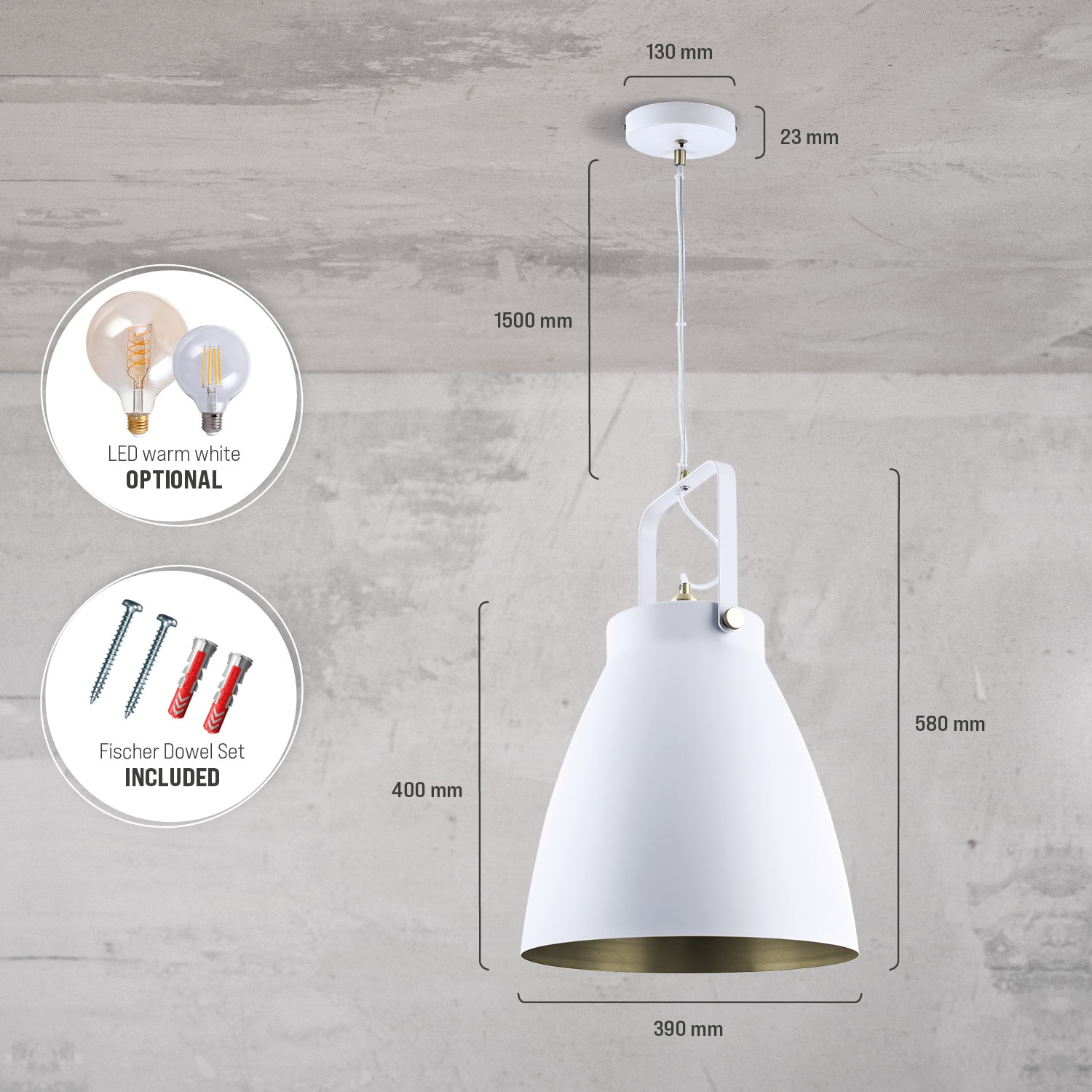 Paco Home Pendelleuchte »BOONE PD« E27 Stehleuchte Modern Wohnzimmer  Industrial Scheinwerfer Design E27