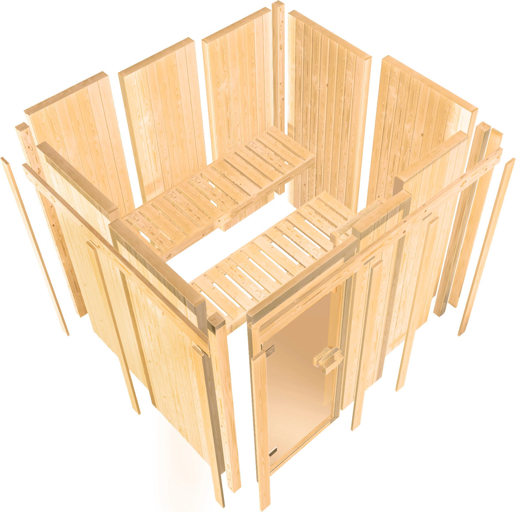 Karibu Sauna »Tromsö«, mit Ofen 9 kW ext. Strg.