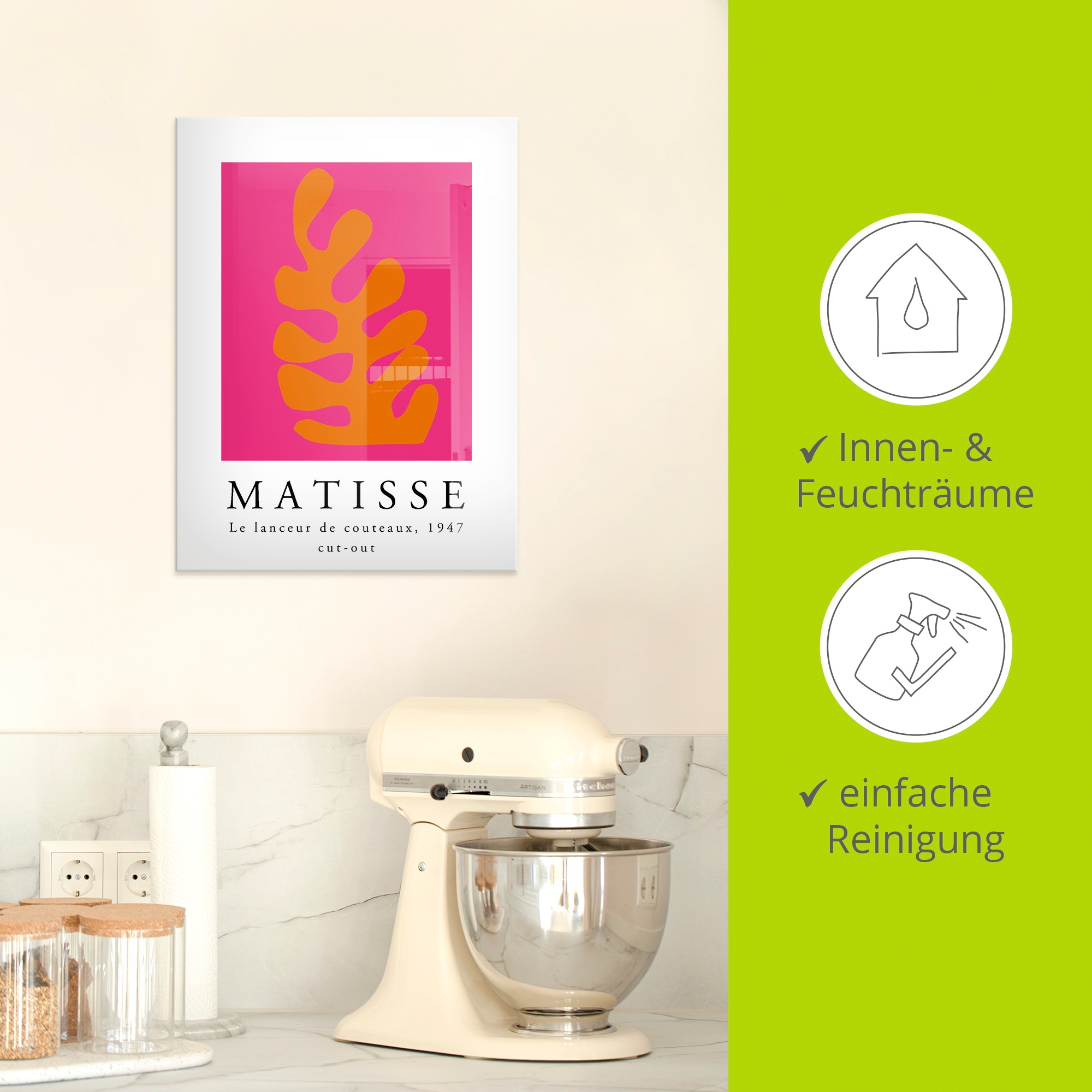 Artland »Matisse der Messerwerfer - orange« Muster 1 Stk. tlg. in verschiedenen Größen