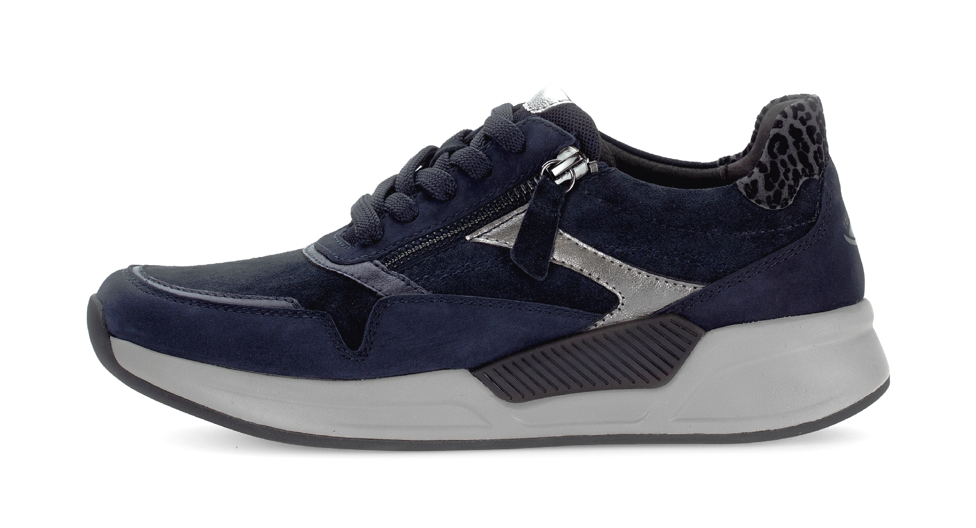 Gabor Rollingsoft Keilsneaker  , Schnürschuh, Halbschuh, Freizeitschuh mit seitlichem Reißverschluss