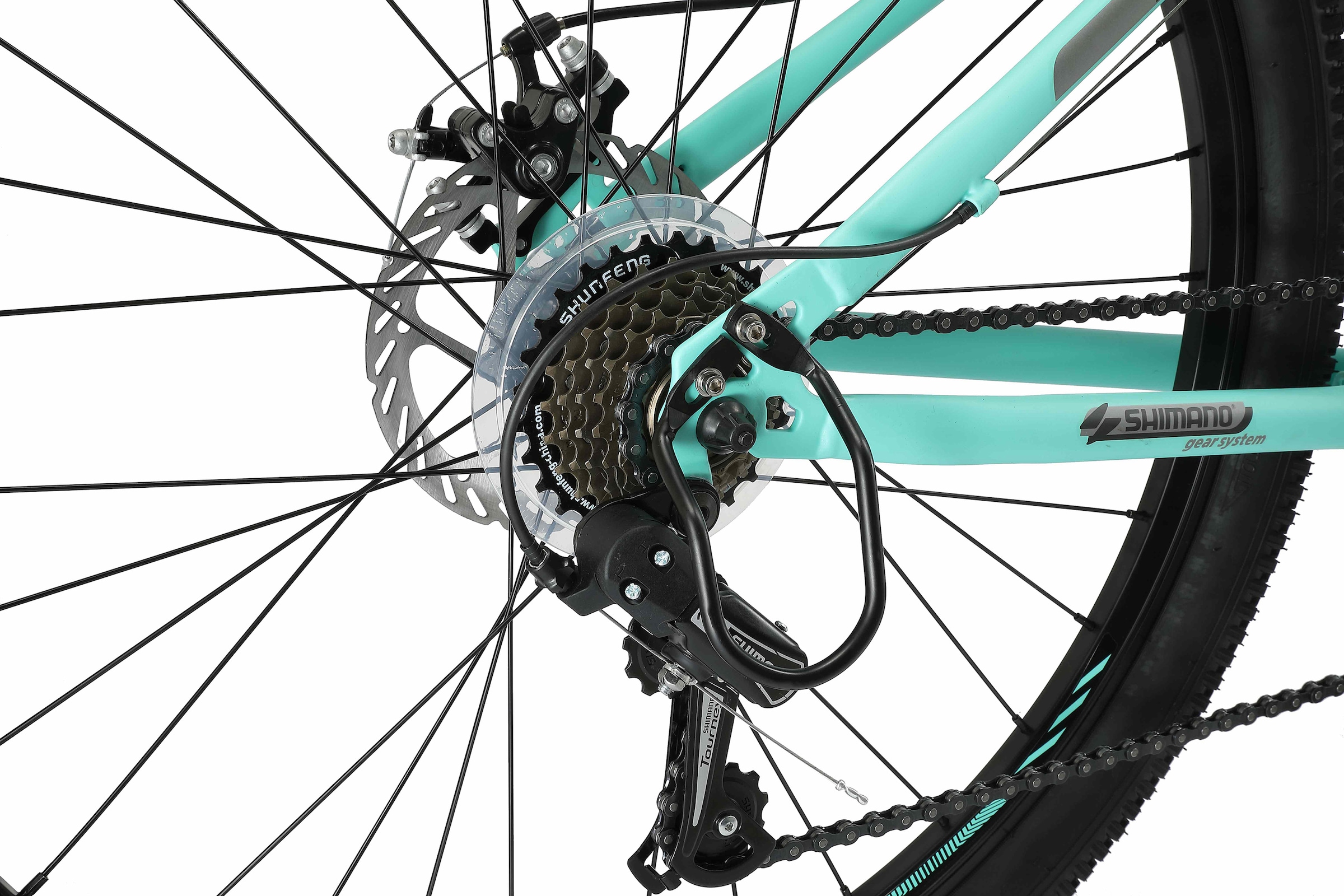 Bikestar Mountainbike 21 Gang Shimano RD-TY300 Schaltwerk Kettenschaltung für Damen und Herren, Kettenschaltung