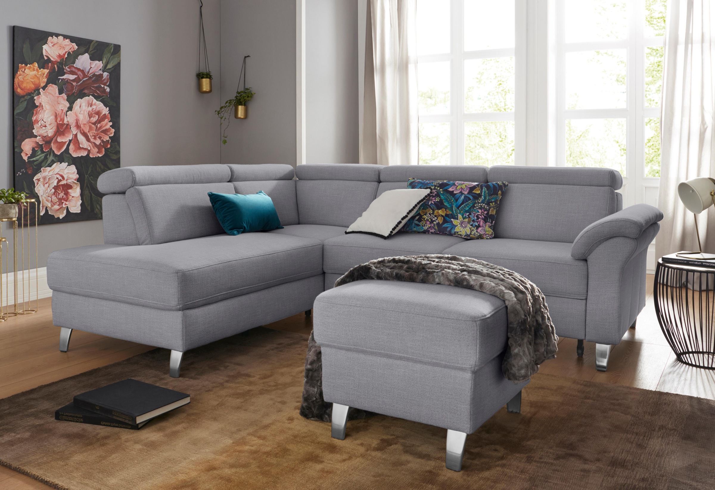 sit&more Ecksofa »Arngast L-Form« inklusive Kopfteilverstellung und Federke günstig online kaufen