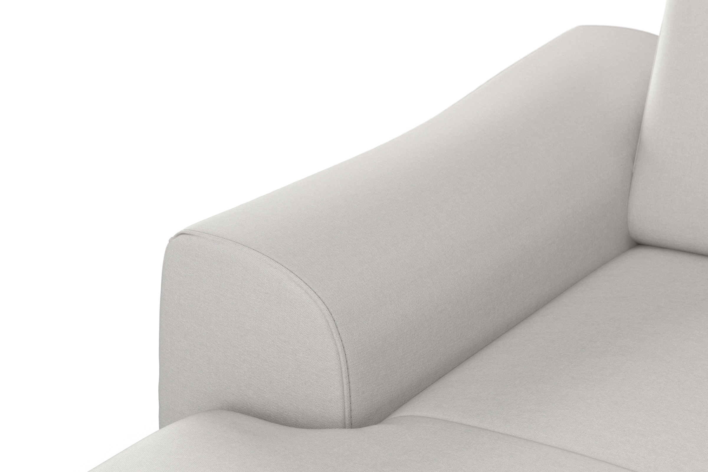 sit&more Ecksofa »Dundee L-Form«, mit Federkern und Edelstahlfüßen, wahlweise mit Kopfteilverstellung