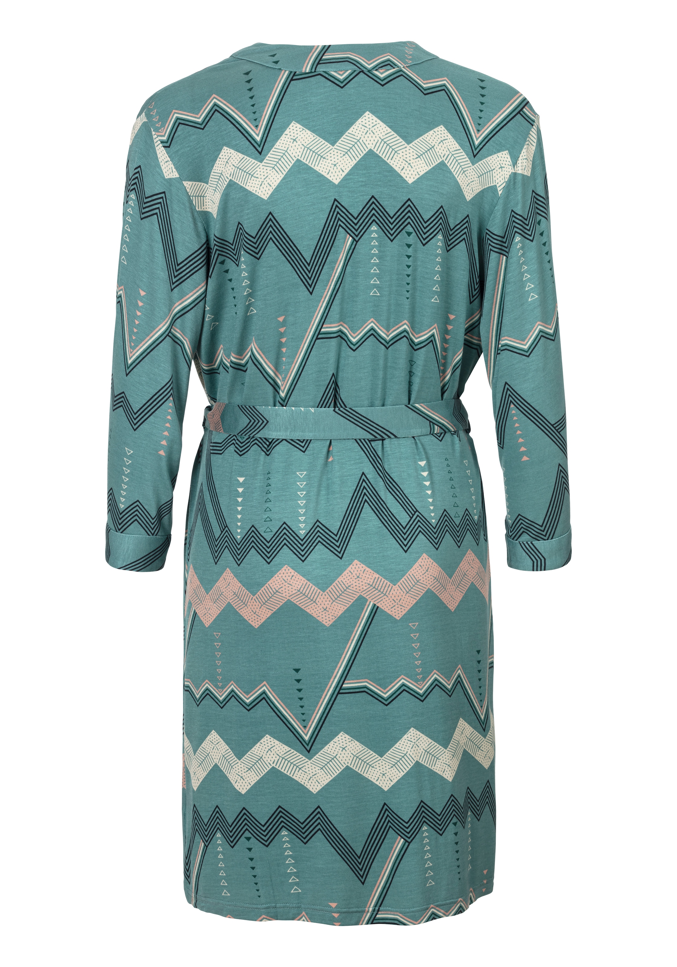 LASCANA Kimono, mit grafischem Zick-Zack Muster