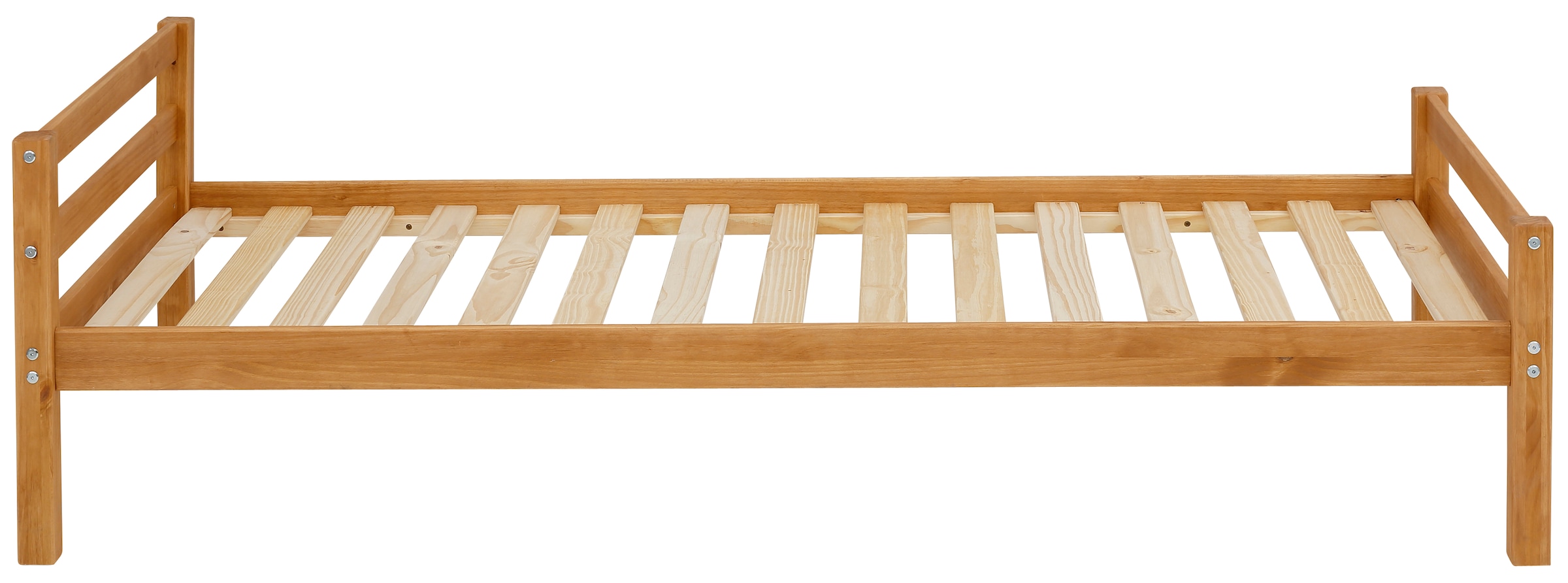 Lüttenhütt Kinderbett »Alpi«, Einzelbett aus schönem Kiefernholz, Lattenrost, Liegefläche 90x200 cm