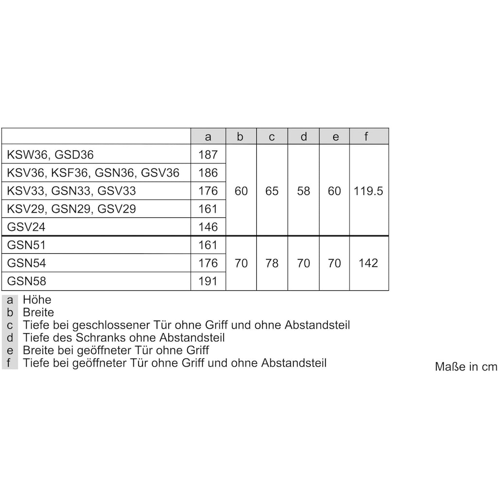 BOSCH Gefrierschrank »GSN29VWEP«, 4, 161 cm hoch, 60 cm breit