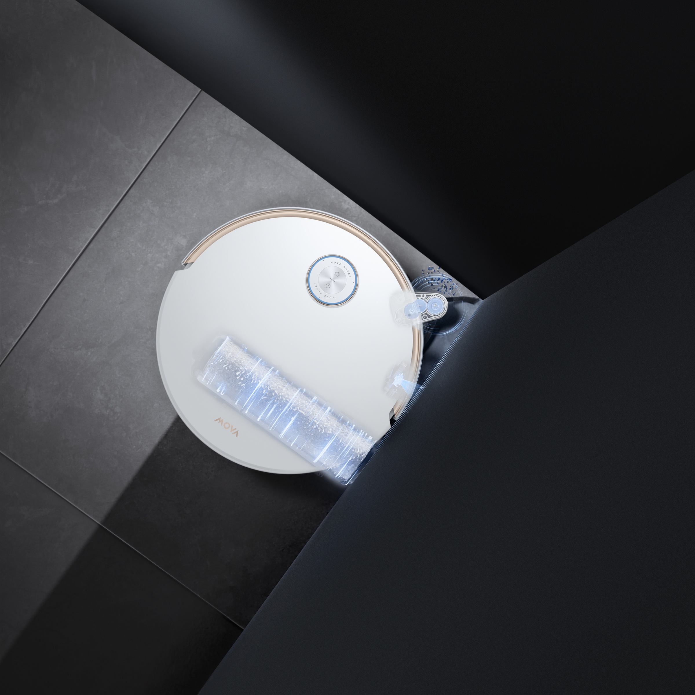 Mova Saugroboter »Z60 Ultra Roller Complete, App- & Sprachsteuerung,« Vollautomatische Basisstation, Anti-Verhedderungsbürste,