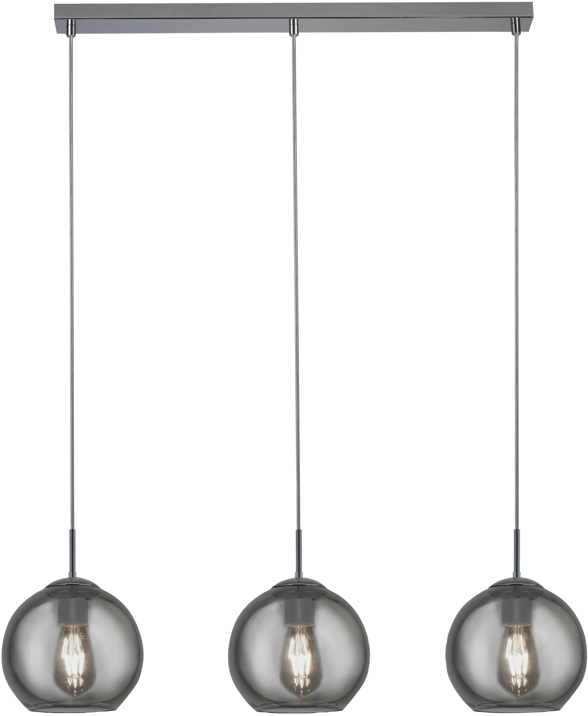 Searchlight Pendelleuchte »Balls 3Lt Pendelleuchte - Chrommetall & Glas« E14 1 Stk.