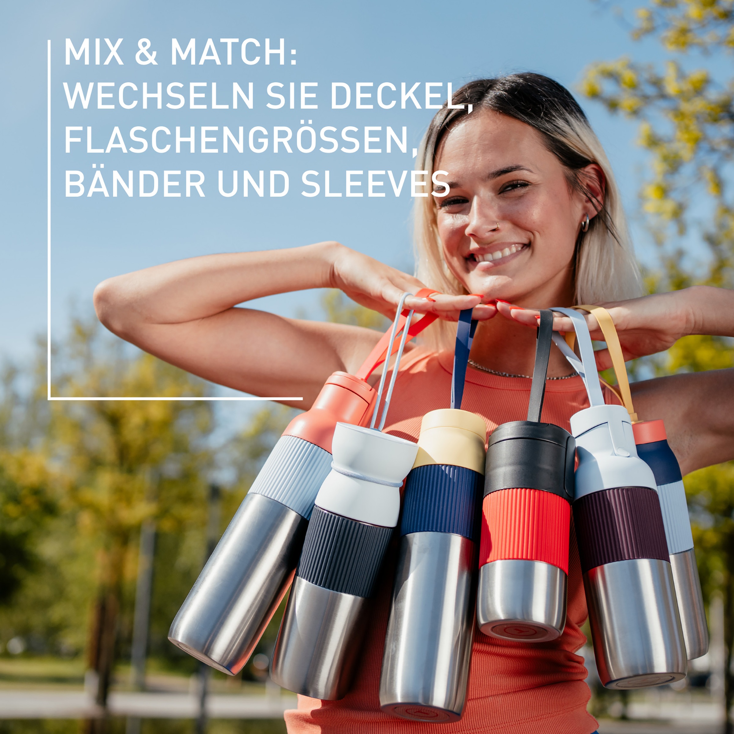 Emsa Thermobecher »beYou« 0,36 L, 4h warm, 12h kalt, 100% dicht, spülmaschinenfest, Trageband