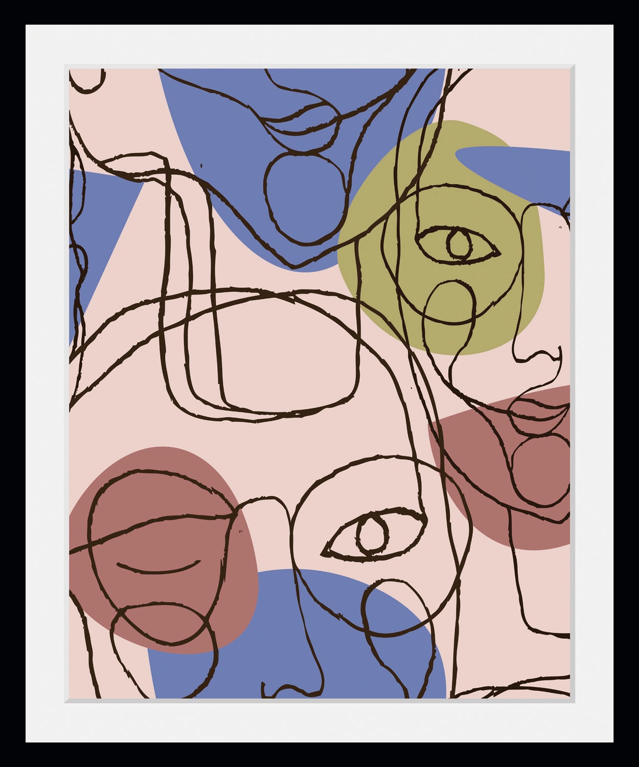 queence Bild »Sarah« Abstrakt | Figuren | Frau | Gemälde | Gesicht 1 Stk. tlg. HD Premium Poster-Druck inkl. Holzrahmen