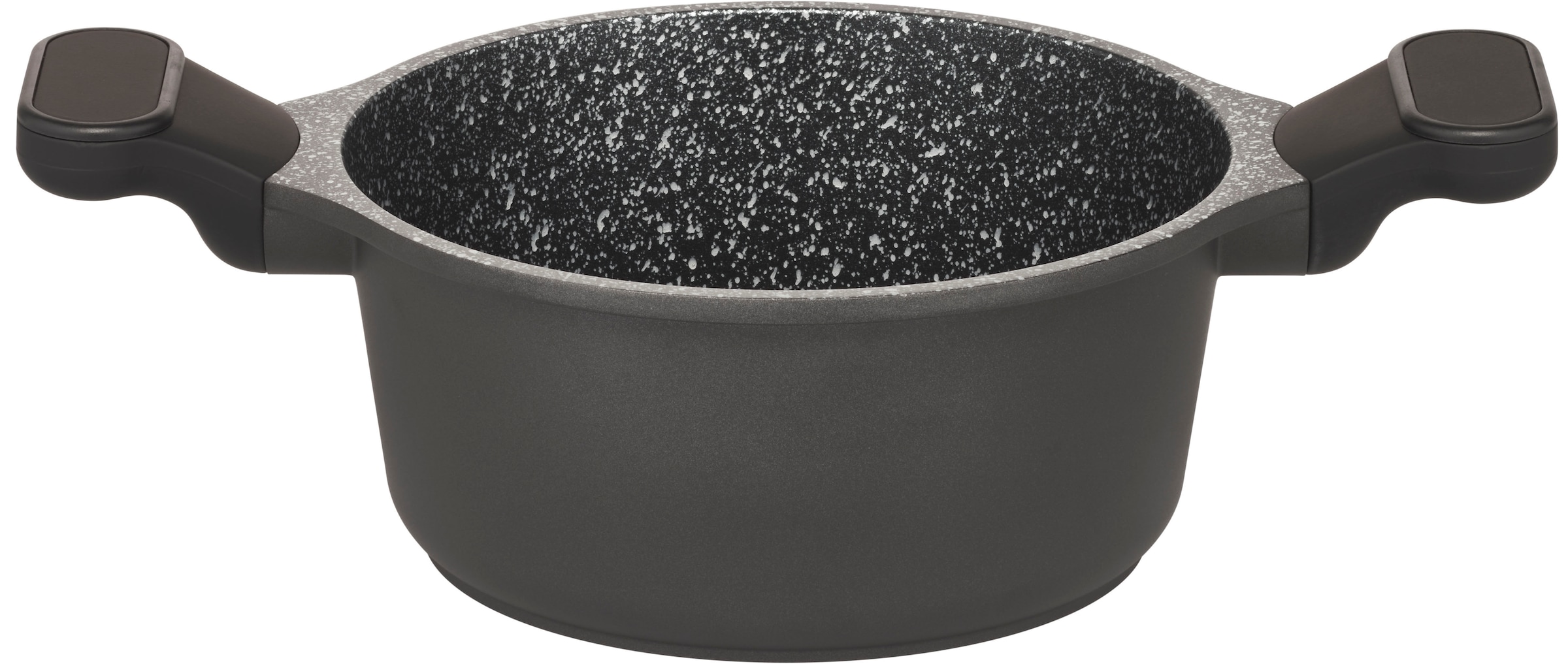 Hanseatic Topf-Set »Black Edition, mit langlebiger VITAFLON® GRANIT Antihaft-Versiegelung«, Aluminiumguss, (Set, 10 tlg.), Kochtopf-Set im modernen Design mit formschönen Soft-Touchgriffen