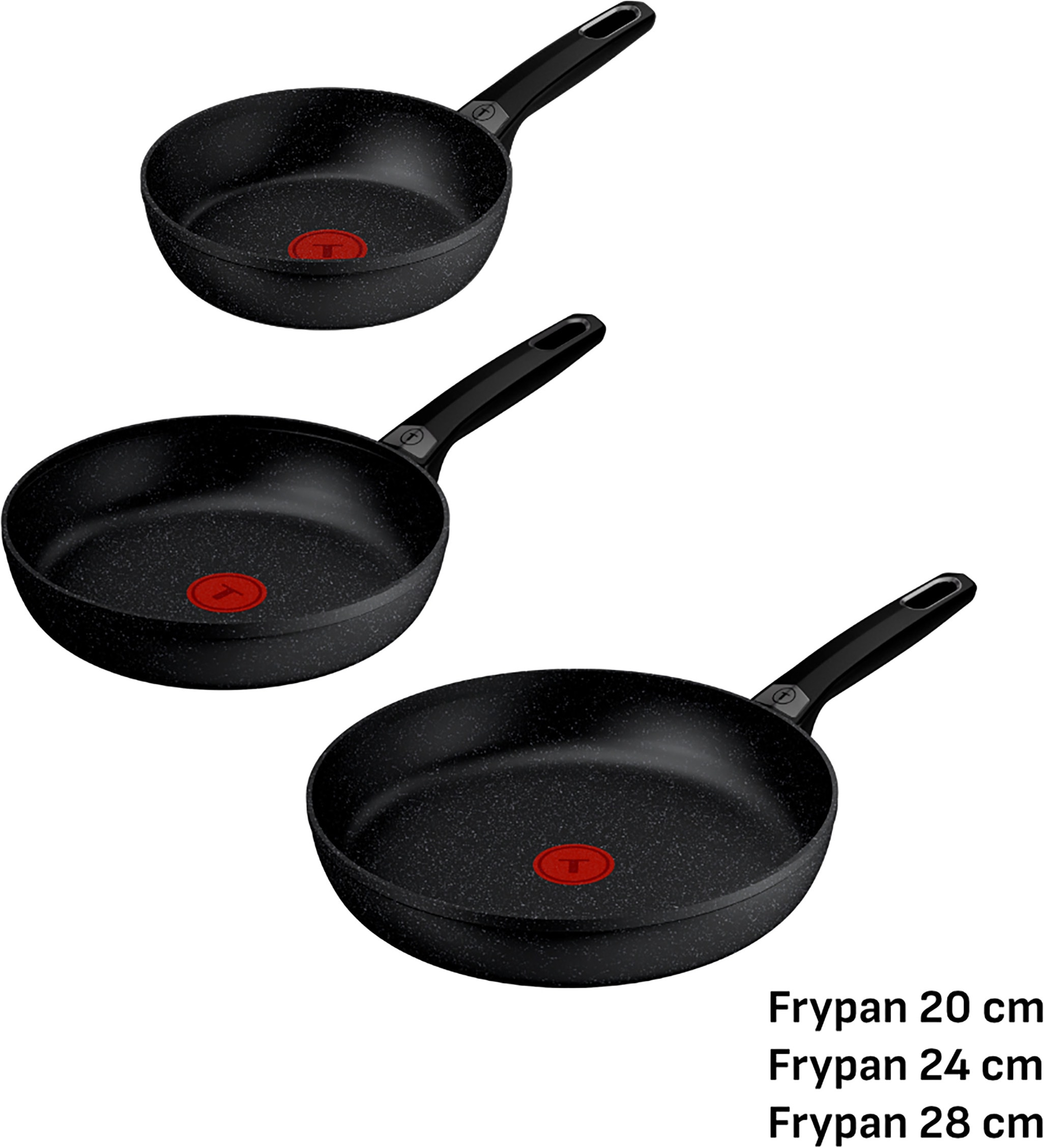 Tefal Pfannen-Set »Excell'Cook« Aluminium Set, je 1 Pfanne 20/24/28 cm, 3 tlg. leistungsstarke Antihaftbeschichtung, Induktion, metallspatelsicher