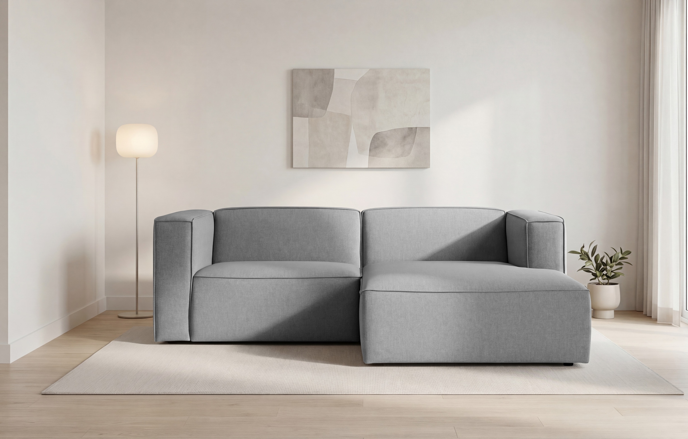OTTO home Ecksofa »Dalby, L-Form,« extra tiefe Sitzfläche, mit Kedernaht, angenehmer Sitzkomfort