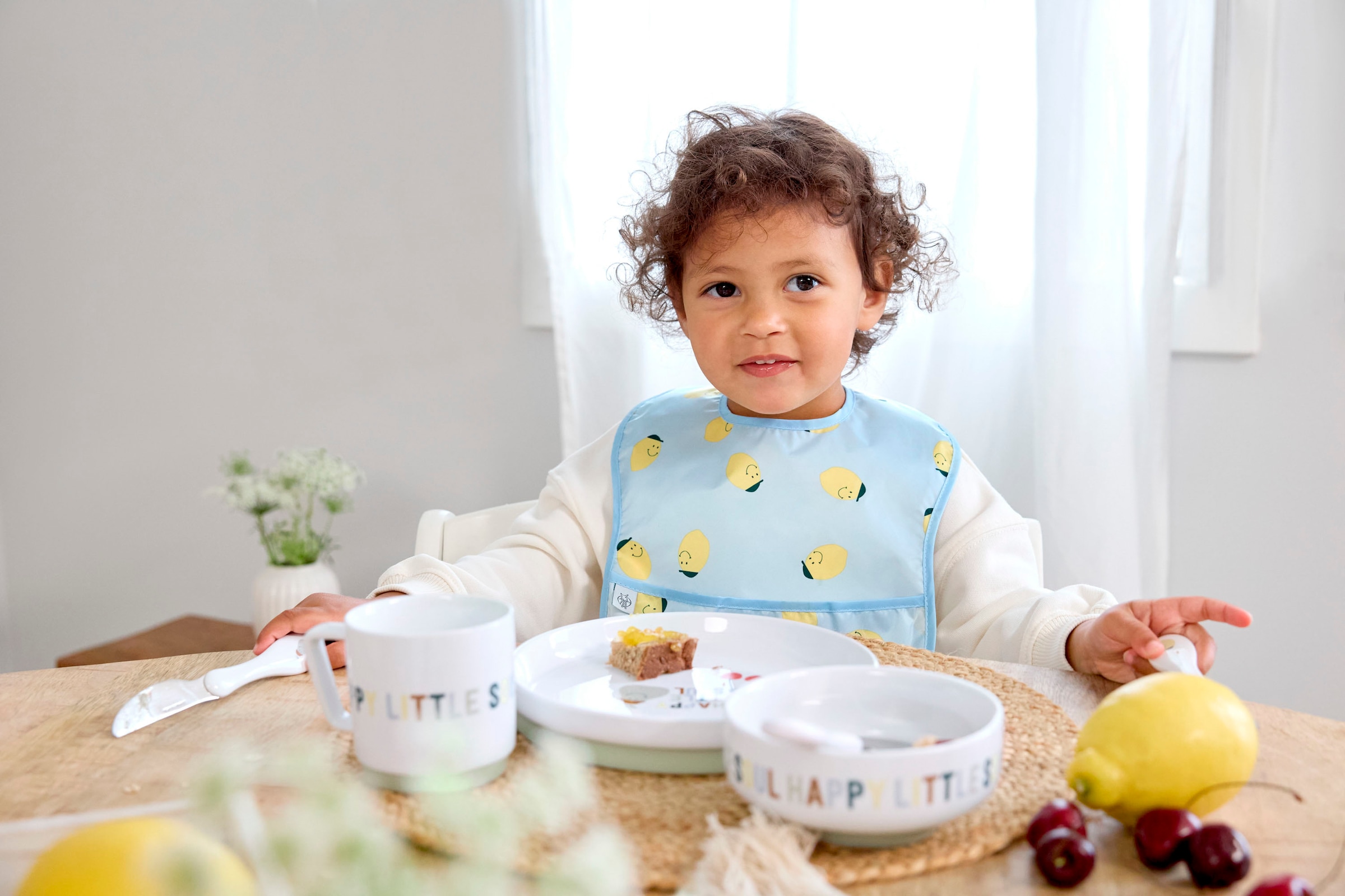LÄSSIG Kindergeschirr-Set »Happy Fruits«, (Set, 3 tlg.), rutschfest