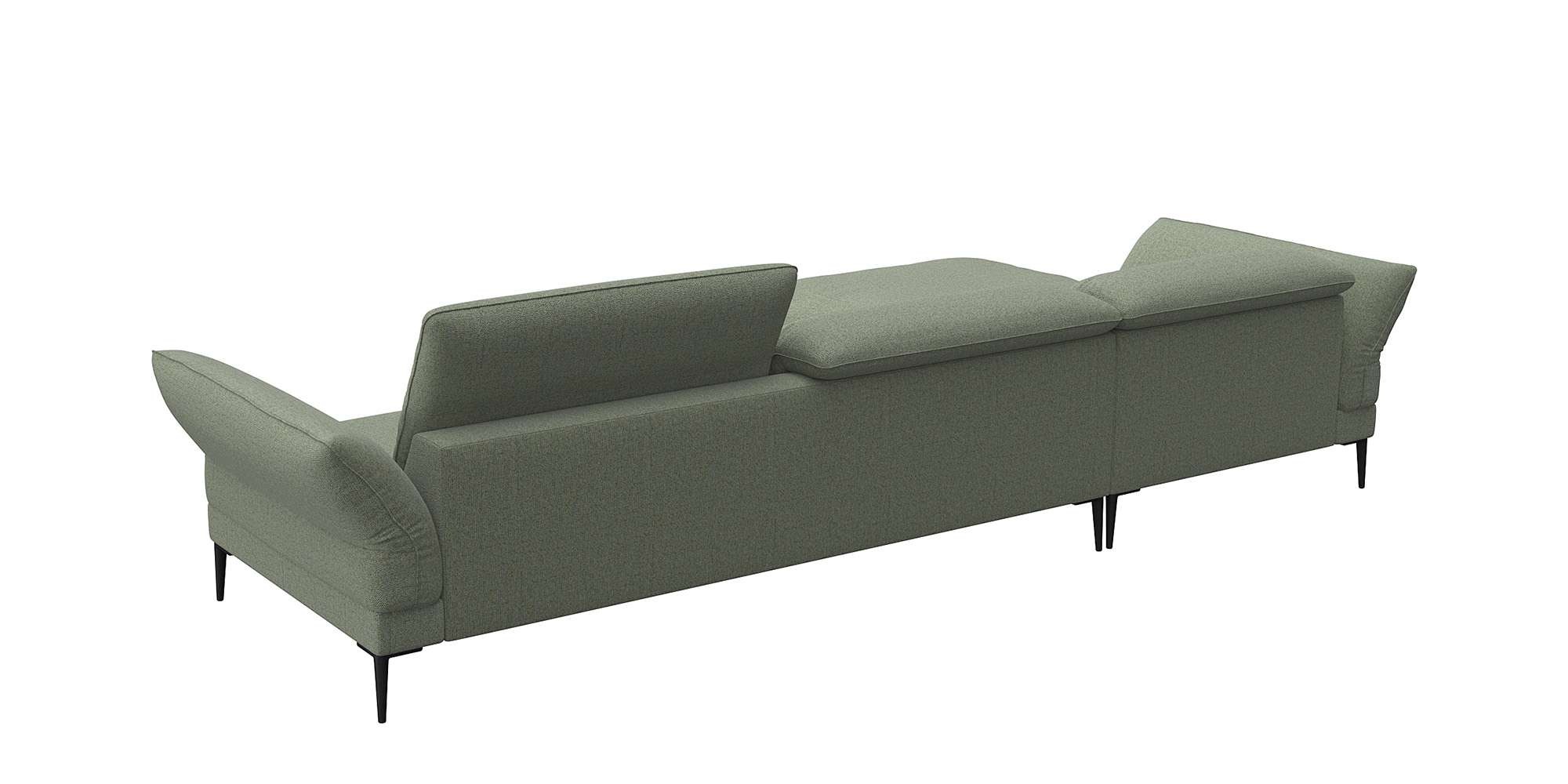 FLEXLUX Ecksofa »Salino, Funktionssofa mit Recamiere, Relaxsofa, Ecksofa«, Sofa mit Arm- und Kopfteil-Verstellungen, Kaltschaum & Stahl-Wellen