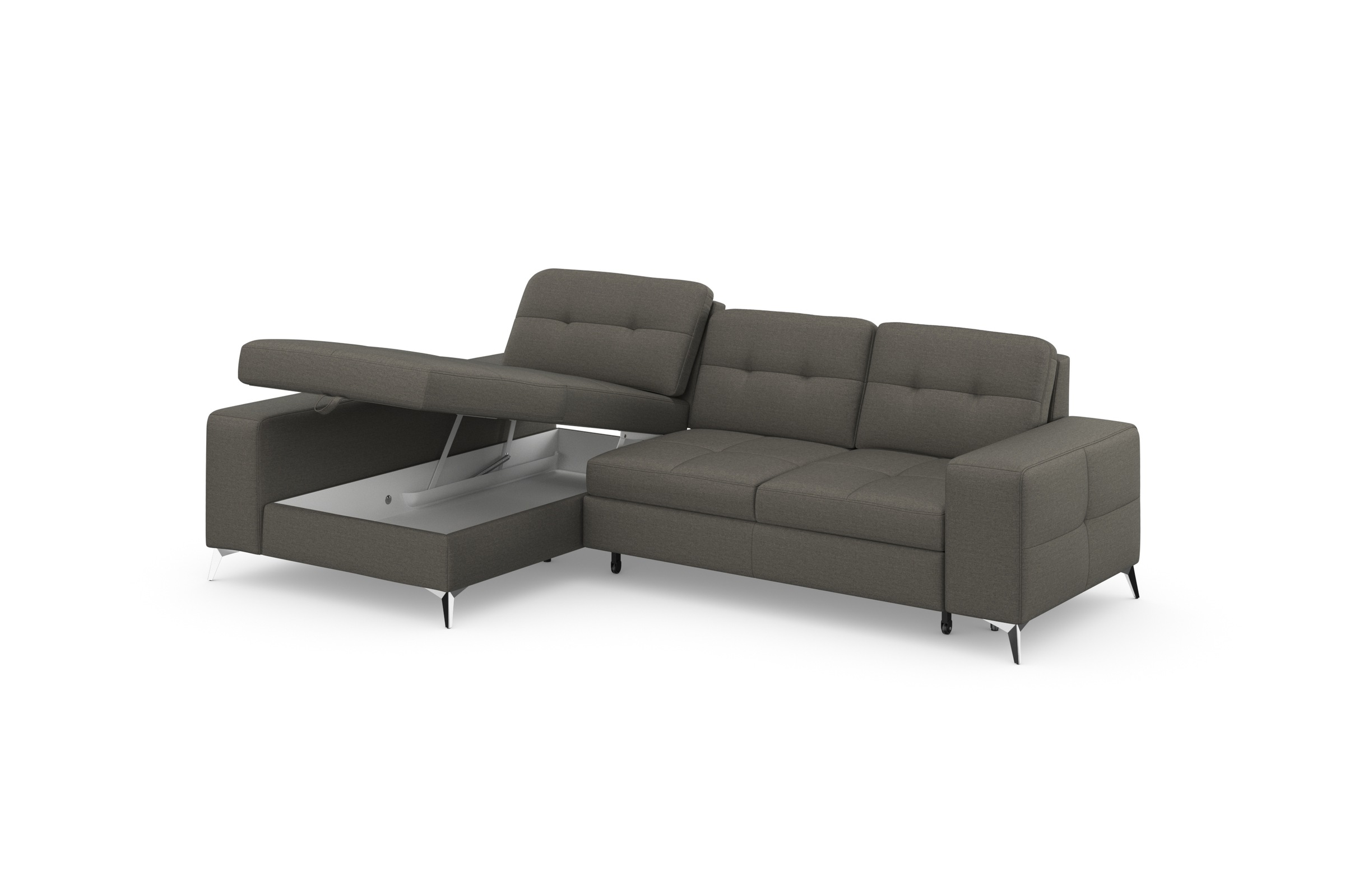 sit&more Ecksofa »Baviene L-Form«, inklusive Sitztiefenverstellung und Federkern, wahlweise Bettfunktion
