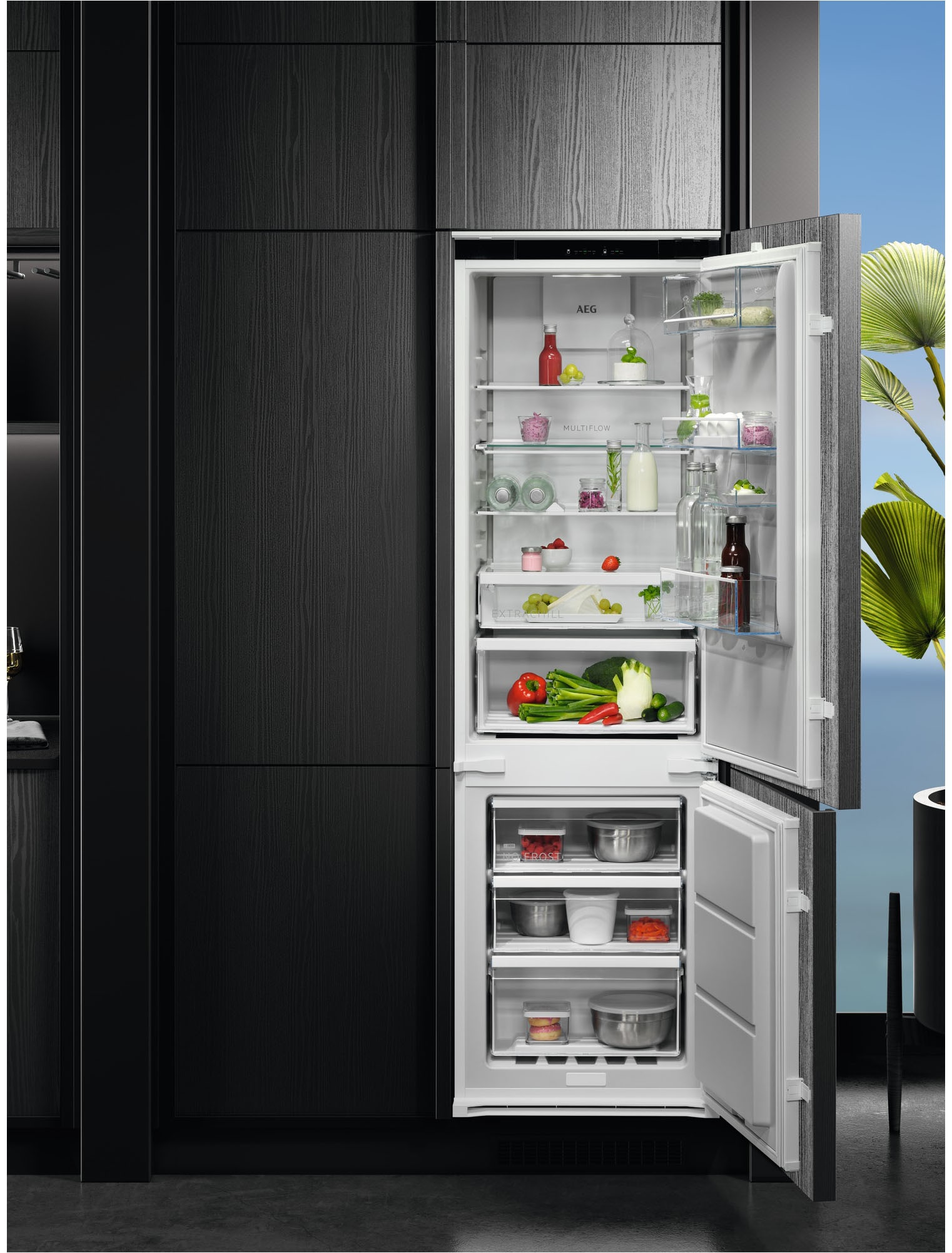 AEG Einbaukühlgefrierkombination 6000 »TSC6M183ES«, TwinTech® No Frost