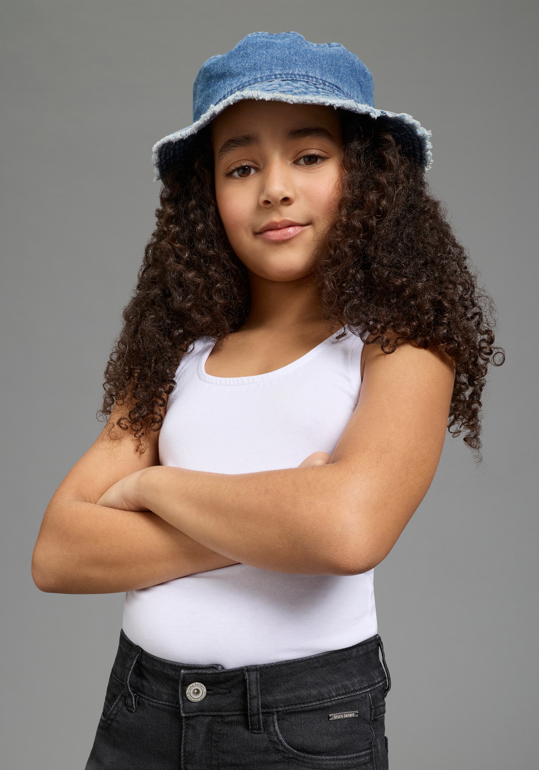 Bruno Banani T-Shirt »2er Pack Tank Tops, modische Basics für Mädchen« Packung, 2, 2 tlg. ohne Ärmel, Basic Passform, unifarben, aus Baumwolle und Elasthan