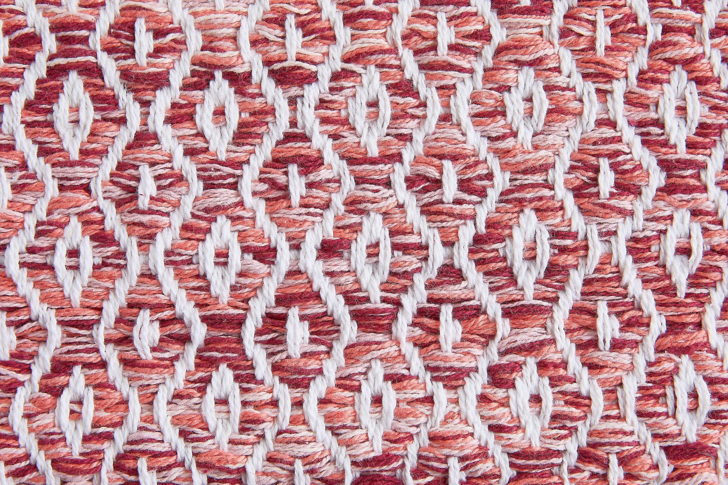 my home Teppich »Nivala«, rechteckig, 10 mm Höhe, Flachgewebe, Rauten Motiv, reine Baumwolle, mit Fransen