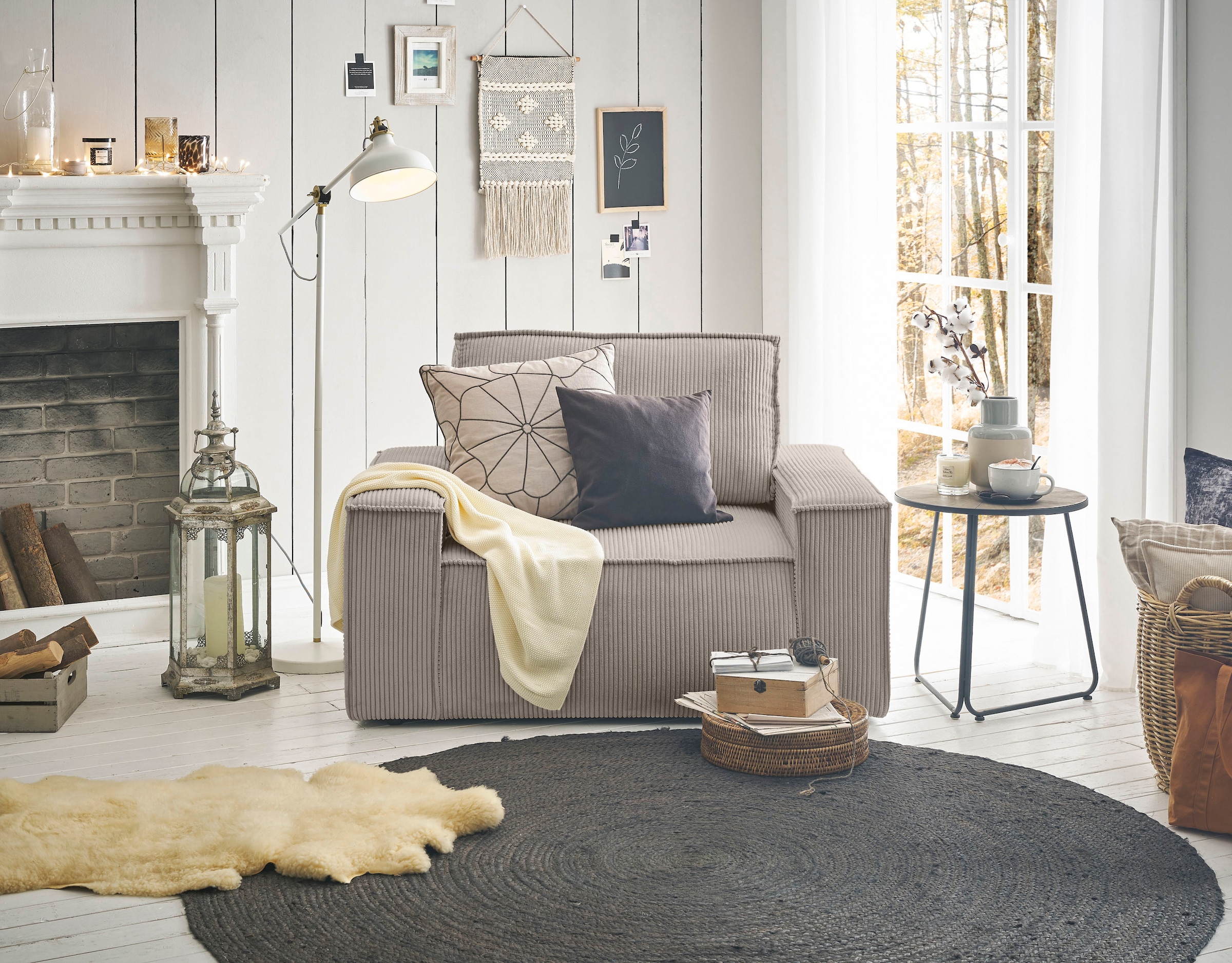 Home affaire Sessel »SHERWOOD, Love-Seat in 3 Stoffarten verfügbar«, passend zur Polster-Serie SHERWOOD