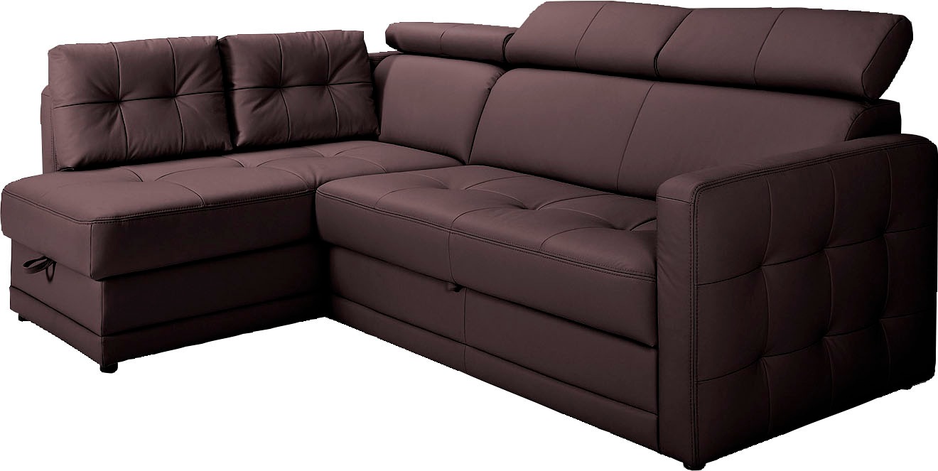 exxpo - sofa fashion Ecksofa »Arles, Federkern, zeitlos, Breite 225cm, L-Fo günstig online kaufen