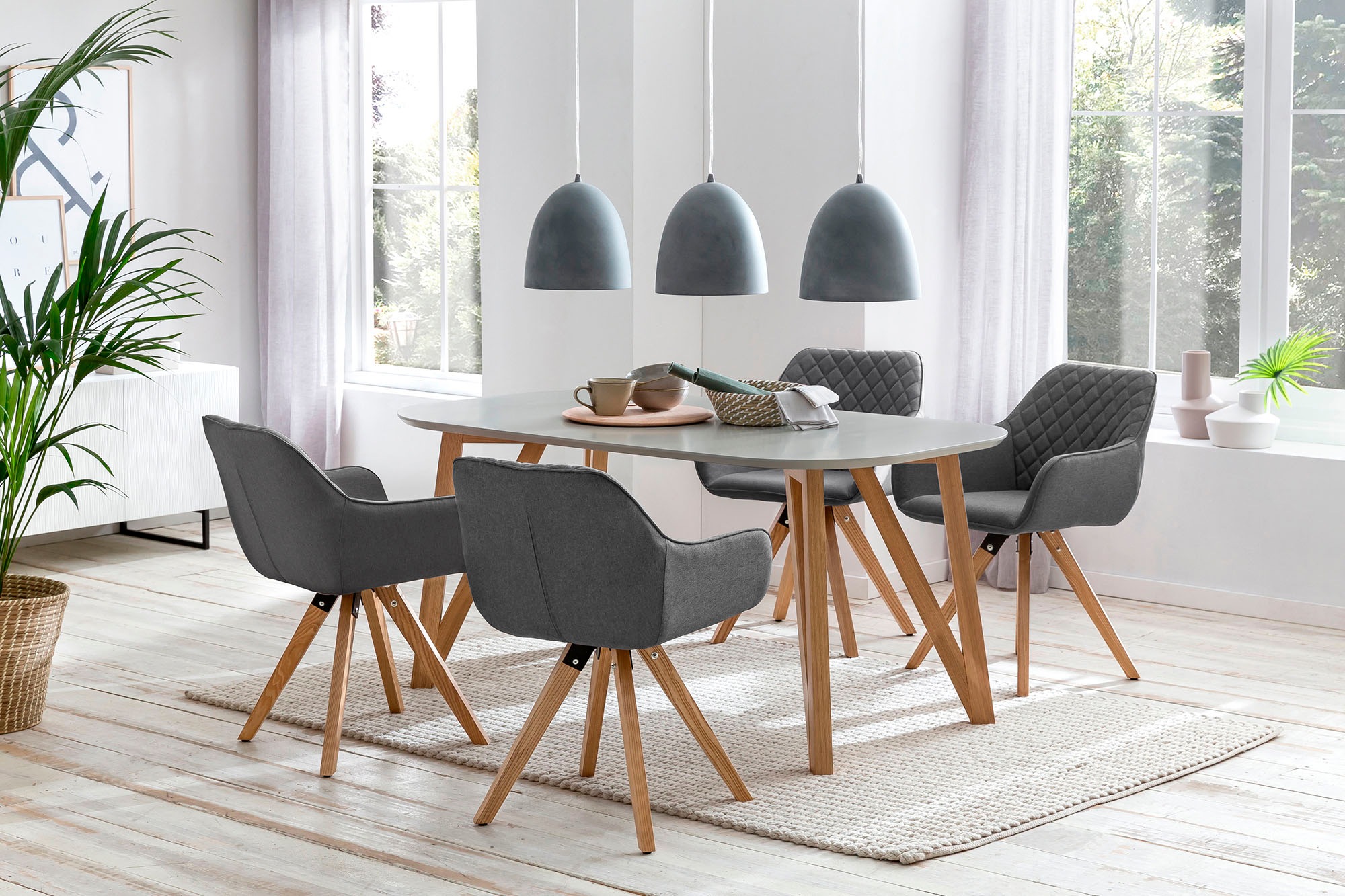 SalesFever Essgruppe »Växjö - Elegant gestaltete Sitzgruppe« Set, 5 Stk. tl günstig online kaufen