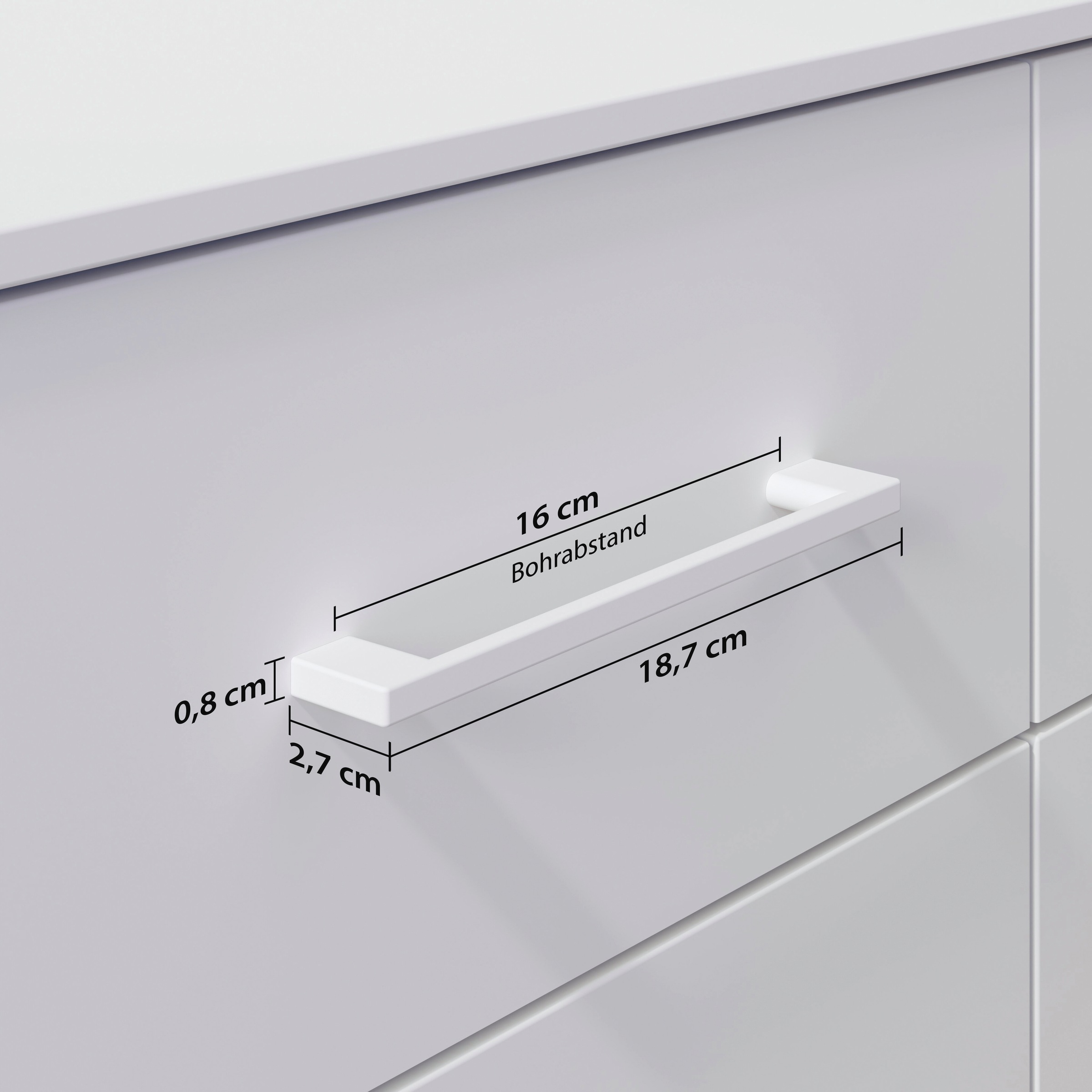 rauch Griff »Möbelgriff Bügelgriff Schrankgriff Metallgriff für Rauch-Schränke« 4 Stk. tlg. Individuelle Schrankgestaltung, Metallgriffe für Rauch-Kleiderschränke