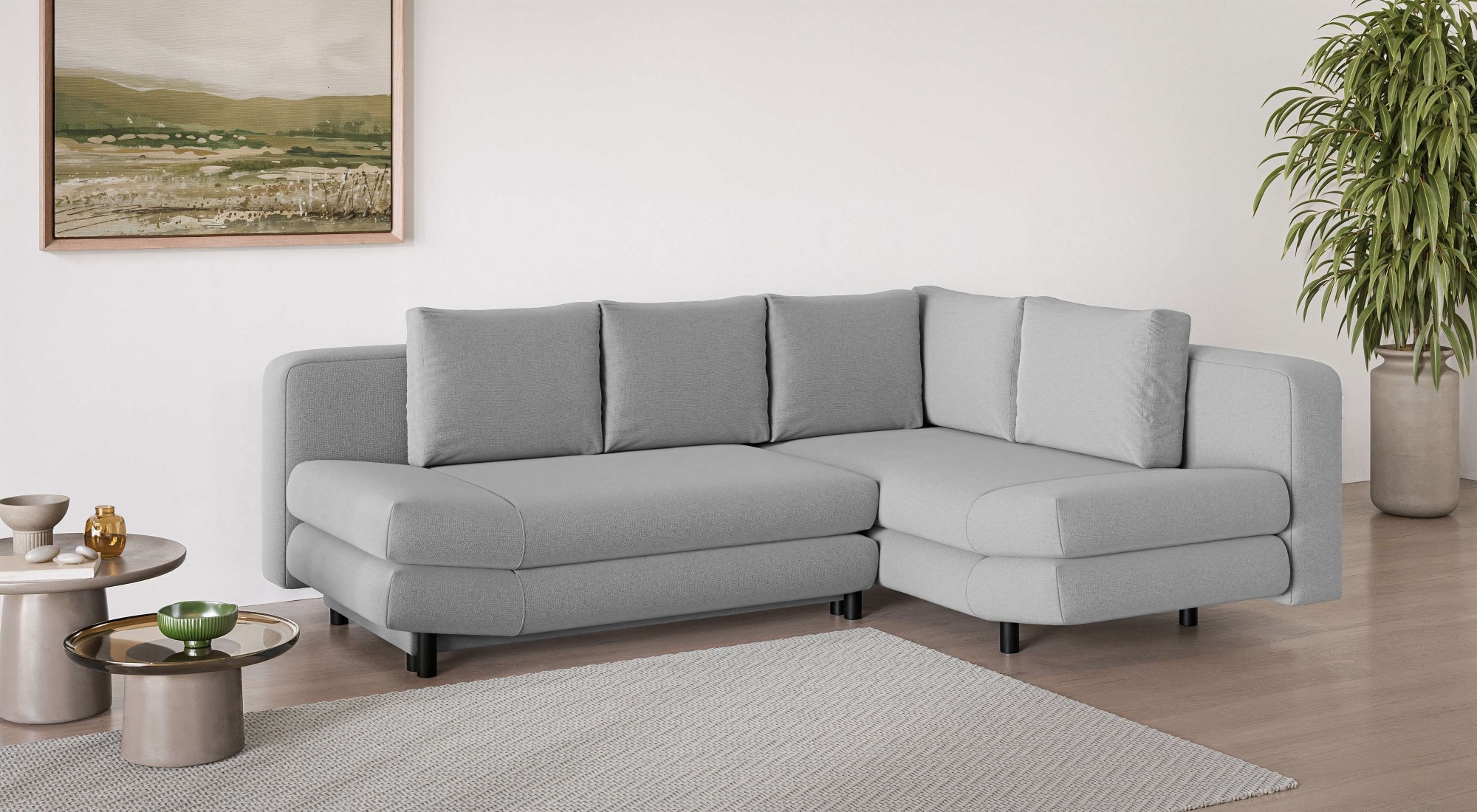 Home affaire Ecksofa »LENNARA Schlafsofa mit Bettkasten, Maße B/T/H: 234/17 günstig online kaufen