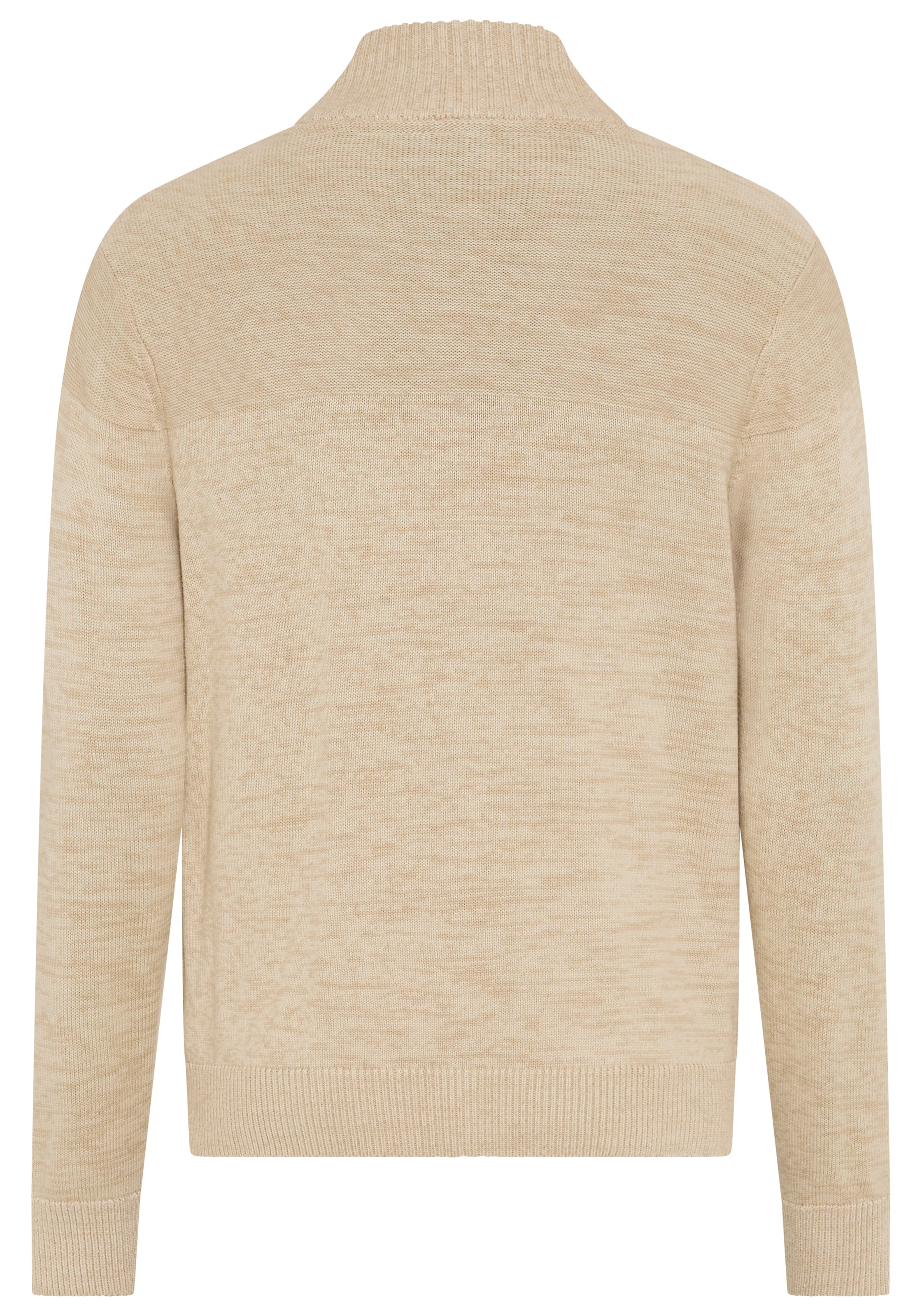 Man's World Strickjacke »Neue Kollektion! Highlight 2 Strickstrukturen« Regular Fit, mit melierter Optik, mit Stehkragen