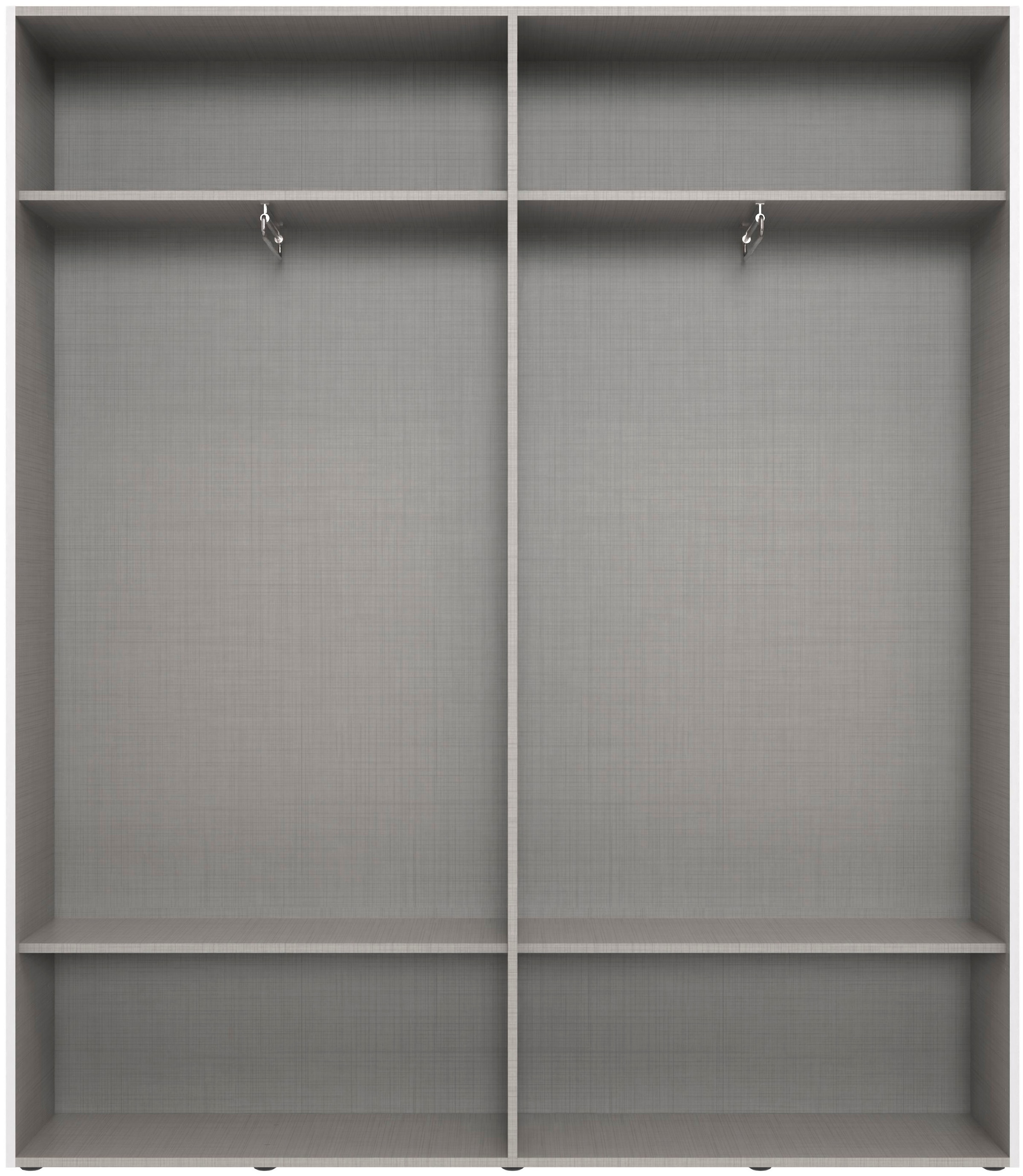 Wimex Kleiderschrank »Mugano,in 8 Breiten,3 Höhen,2 Tiefen, viele Farben, Made in Germany«, (in Basic oder Premium Ausstattung mit 2 weiteren Einlegeböden), mit langen oder kurzen Griffen aus Metall, mit oder ohne Spiegel