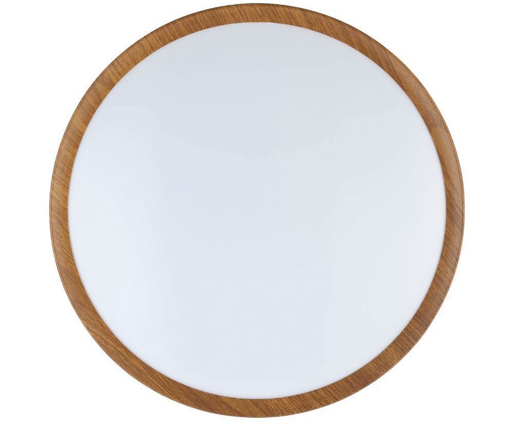 EGLO Deckenleuchte »MUSURITA«, 1 flammig, Leuchtmittel LED-Modul | LED wechselbar, Deckenlampe, Wohnzimmer, Stahl, Kunststoff, Holz-Optik, Weiß, Ø34 cm