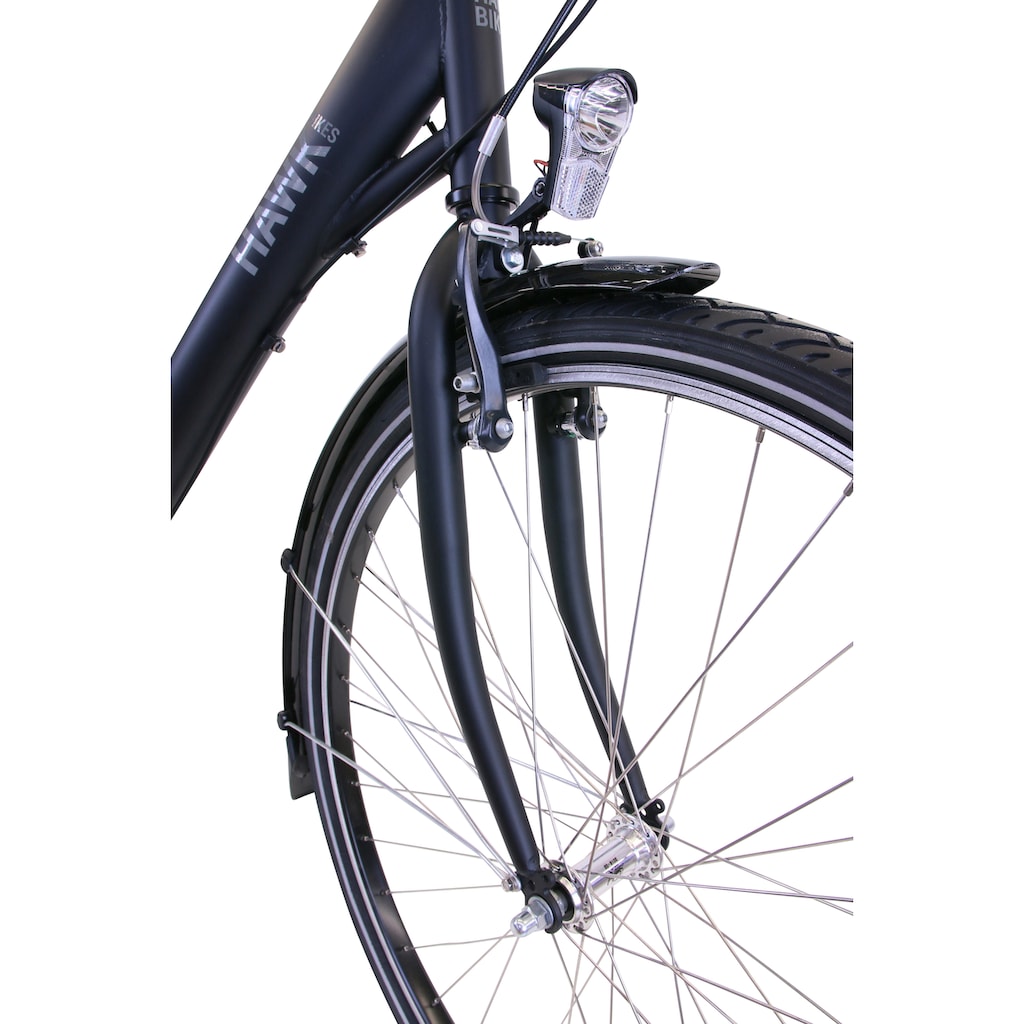 HAWK Bikes Cityrad »HAWK City Wave Premium Black«, 3 Gang, Shimano, Nexus Schaltwerk