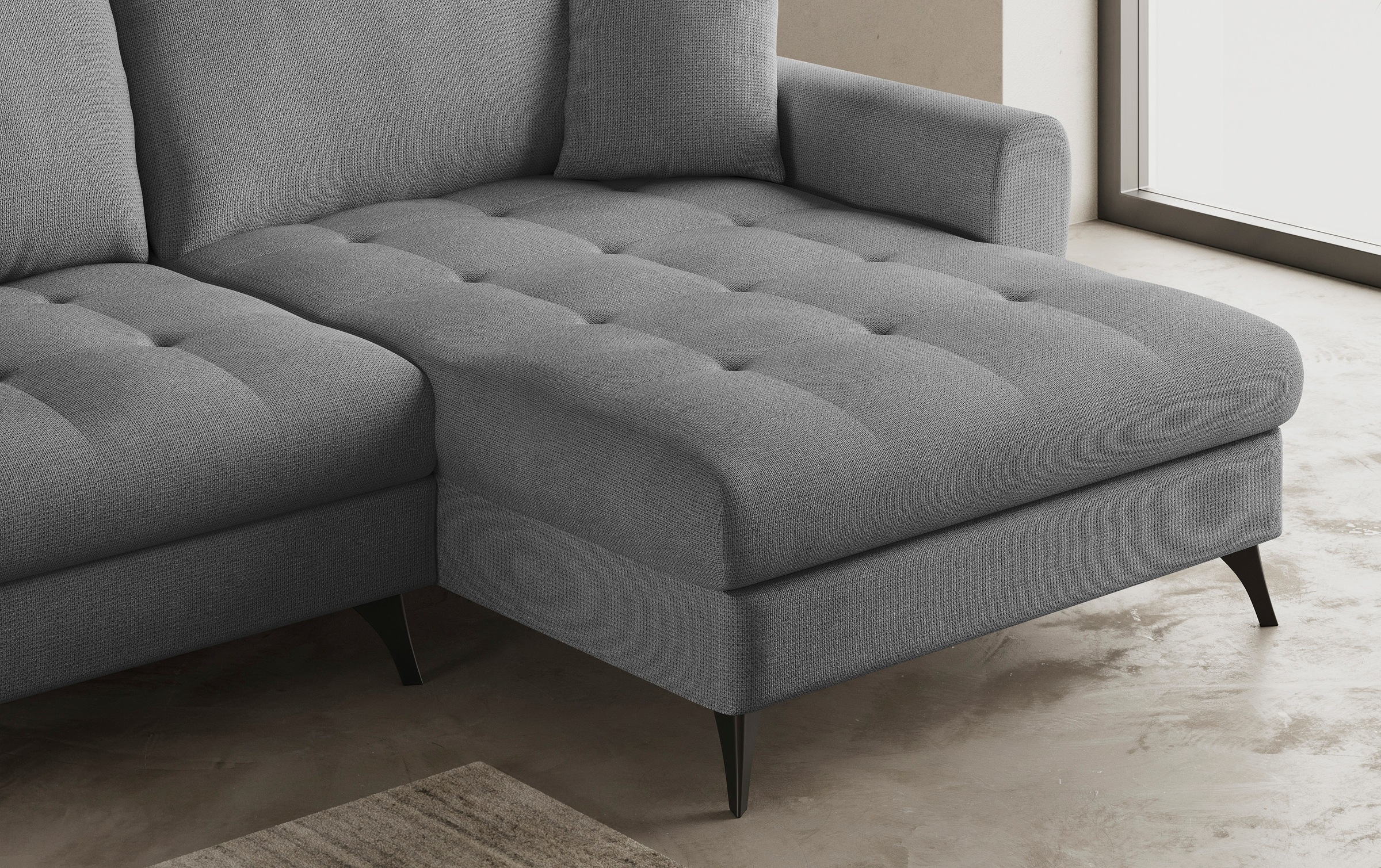 Mr. Couch Ecksofa »Blackburn II, L-Form«, Mit Kaltschaumpolsterung bis 140 kg belastbar