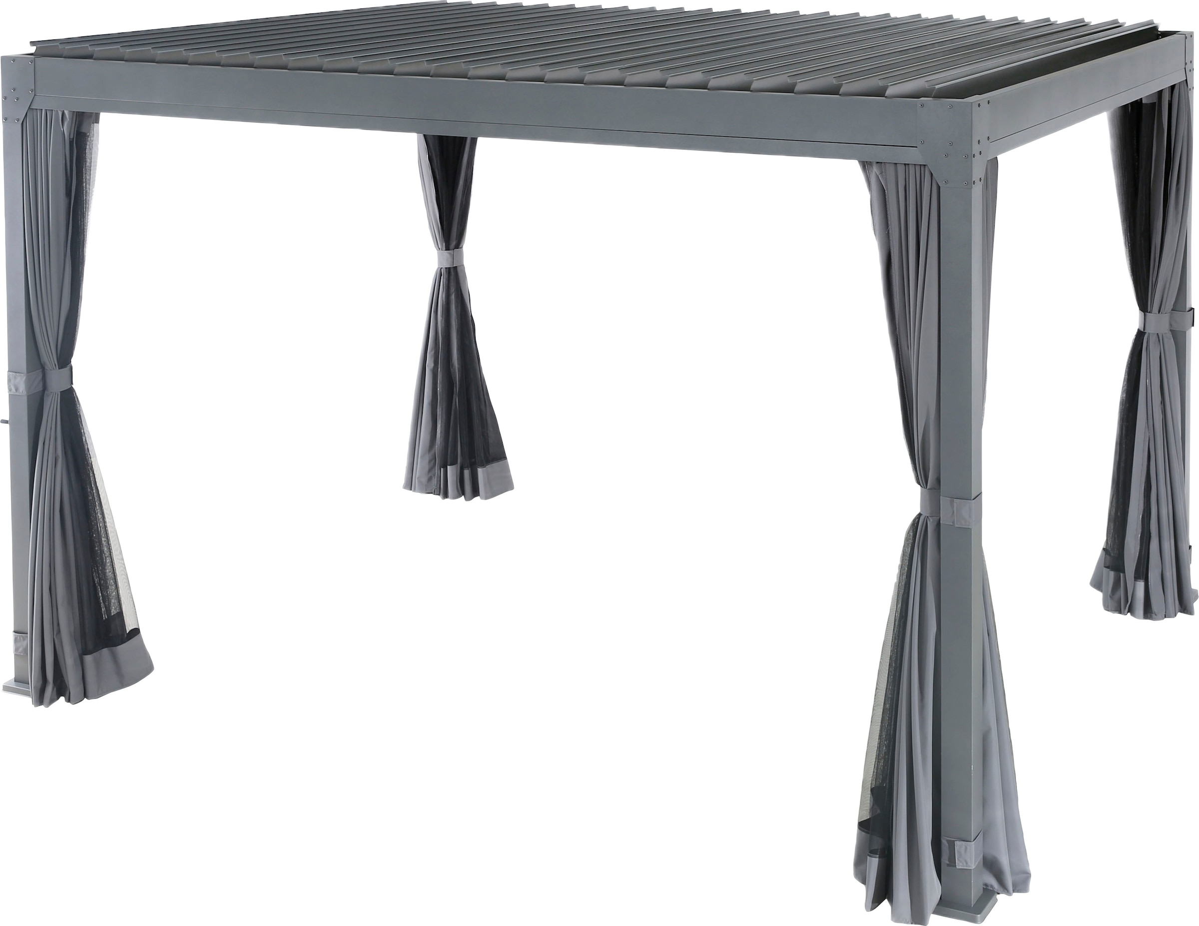 KONIFERA Pavillon »Palma«, Pergola, mit Lamellendach, Sockelmaß: 300x300 cm oder 400x300 cm