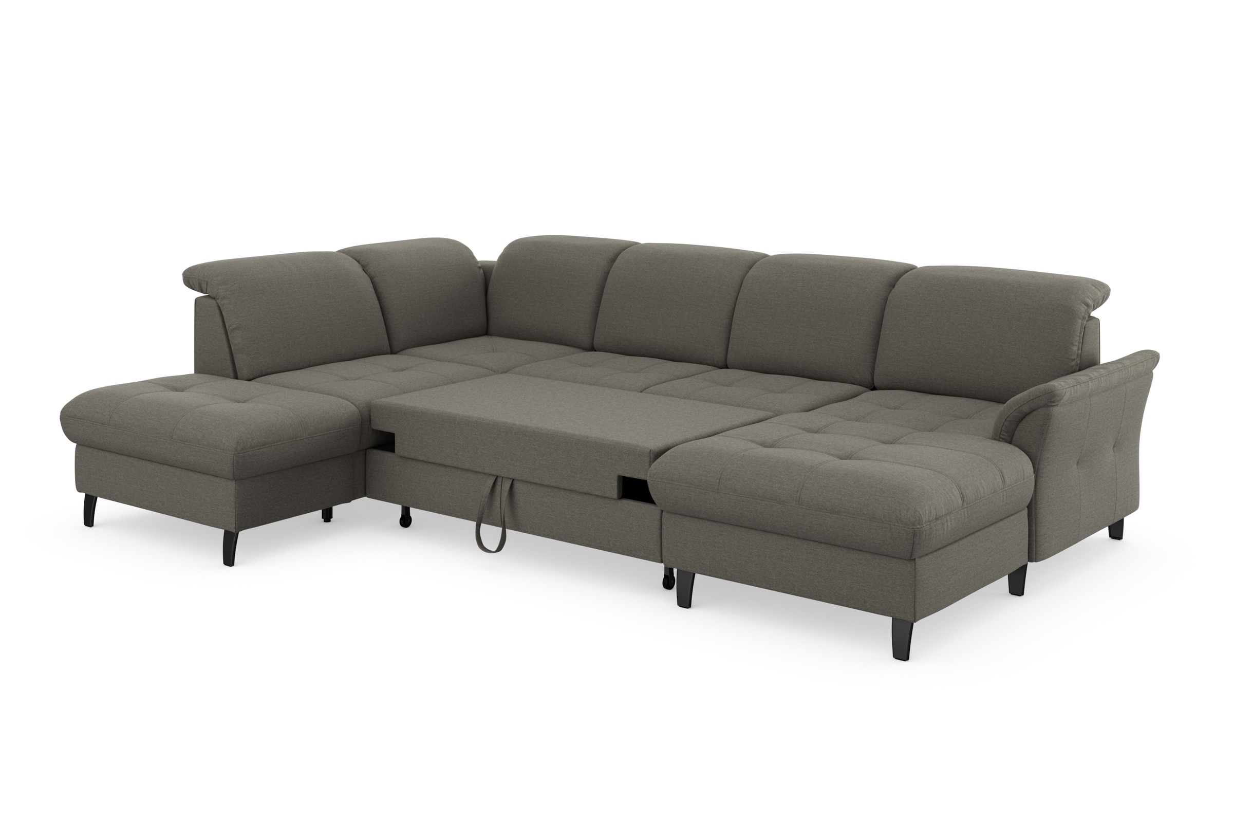 sit&more Wohnlandschaft »Maggiore U-Form«, wahlweise mit Kopfteilverstellung, Bettfunktion und Stauraum