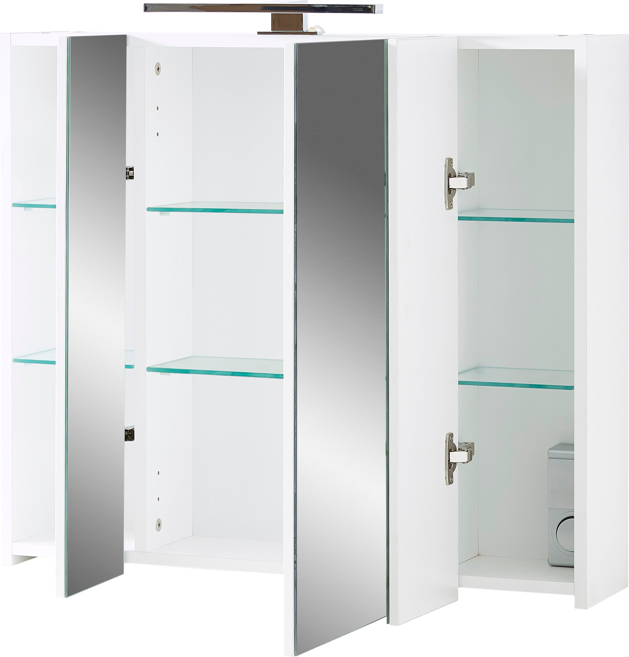 GERMANIA Badmöbel-Set »Torrance«, (2 St.), Waschbecken-Unterschrank und Spiegelschrank mit Beleuchtung