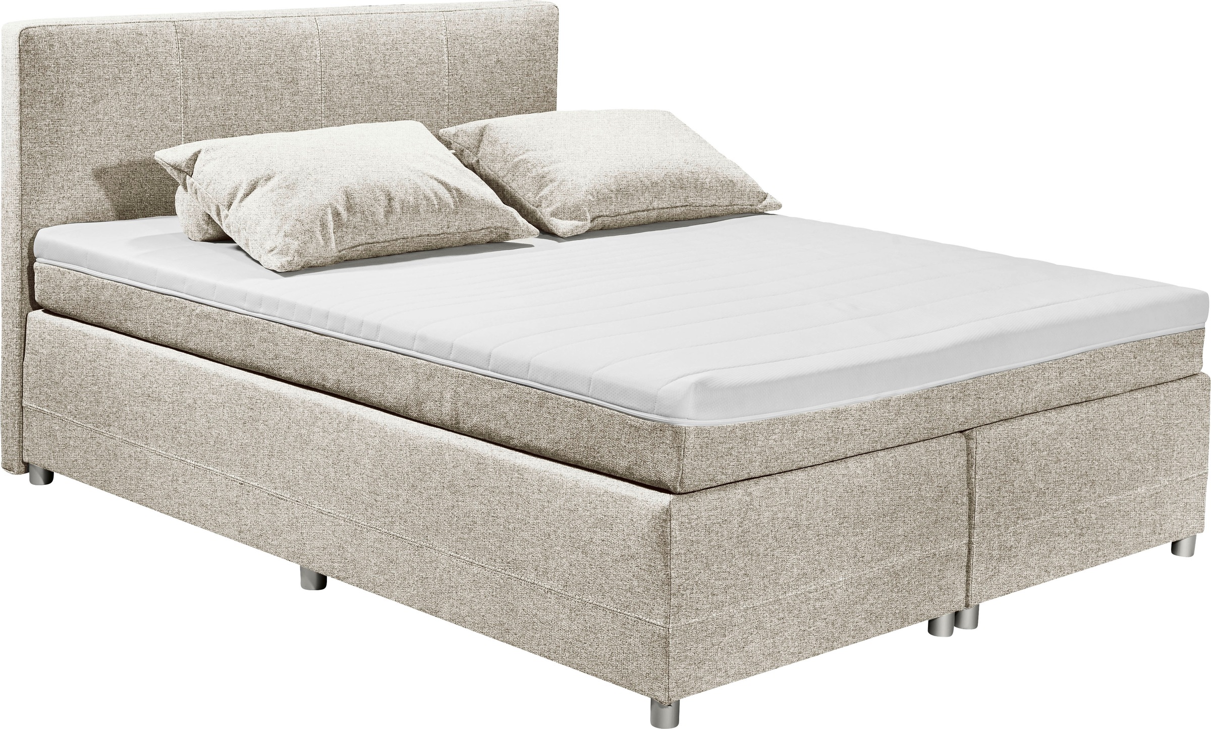 ED EXCITING DESIGN Boxspringbett »Luanda«, wahlweise mit Matratze und Toppe günstig online kaufen