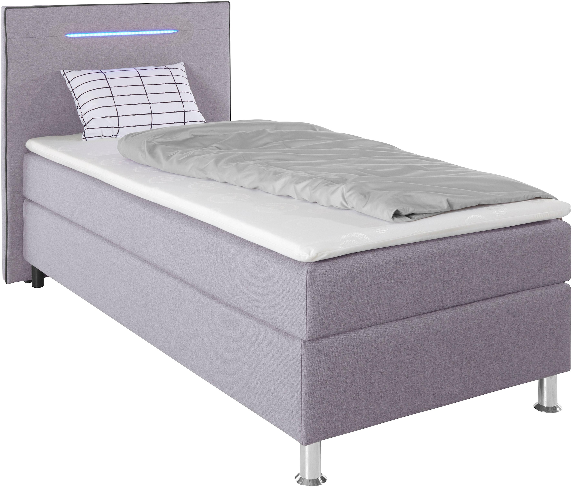4. Bild von COLLECTION AB Boxspringbett, inkl. LED-Beleuchtung, Topper und Kissen