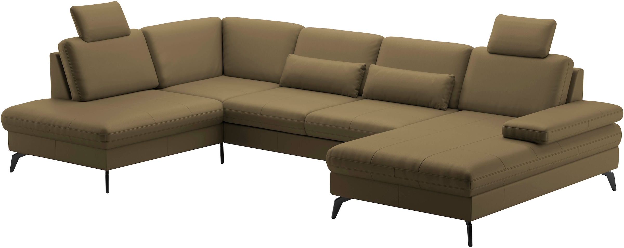 sit&more Wohnlandschaft »Morris U-Form, inkl. Sitztiefenverstellung«, wahlweise mit Armteilverstellung, Bettfunktion & Bettkasten