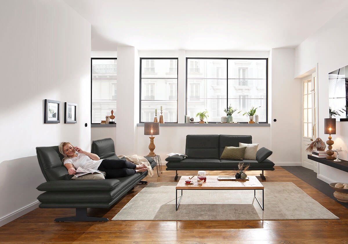 W.SCHILLIG 2,5-Sitzer »broadway, Designsofa mit tollem Sitzkomfort«, Sitztiefenverstellung, Kopfteil- & Seitenteilverstellung, Breite 216cm