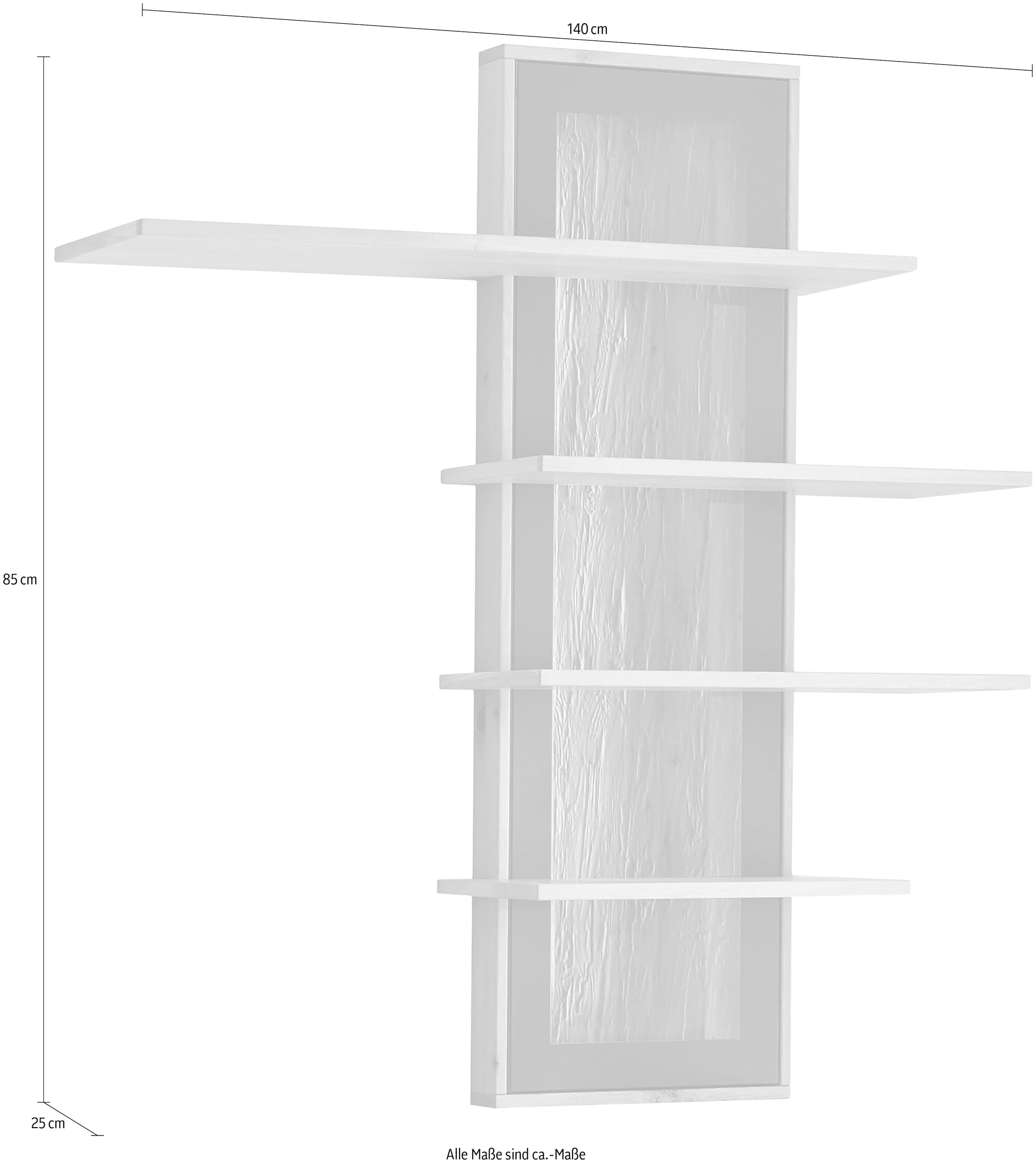 Rahmen Musterring Massivholz by Ablageboden, in online wahlweise kaufen mit »Alan«, GALLERY 1 branded Wandboard LED-Beleuchtung, M mit