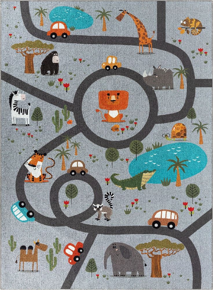 the carpet Teppich »Happy Life«, rechteckig, 4 mm Höhe, Life Kinderzimmer Teppich Spielteppich pflegeleicht