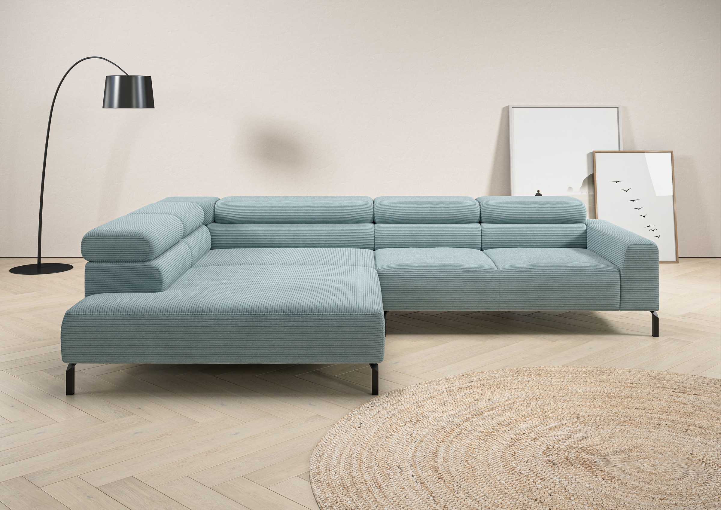 PLACES OF STYLE Ecksofa »Antonelli, L-Form, inkl. Kopfteilverstellung, Brei günstig online kaufen