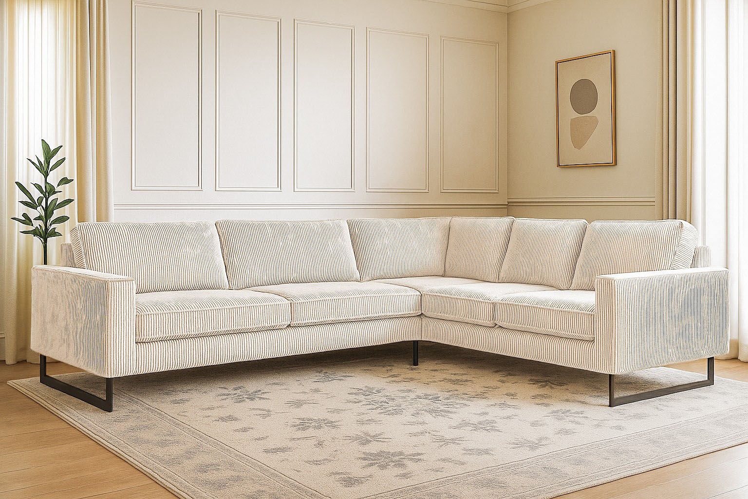 Places of Style Ecksofa »Pinto, XXL, 250/290 cm, langer Schenkel, Ottomane« günstig online kaufen