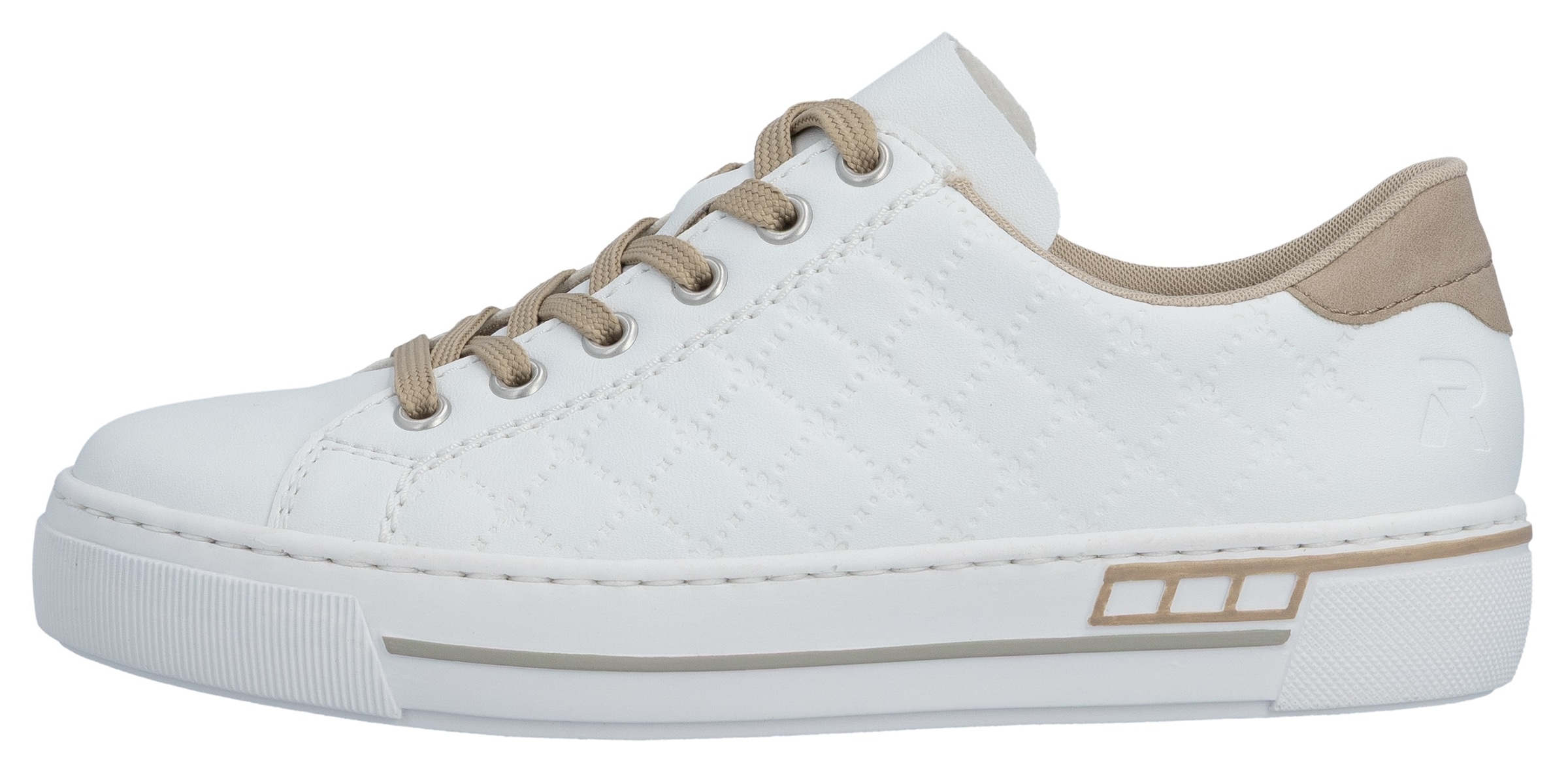 Rieker Plateausneaker  harmonischen Kontrastdetails, Freizeitschuh, Halbschuh, Schnürschuh
